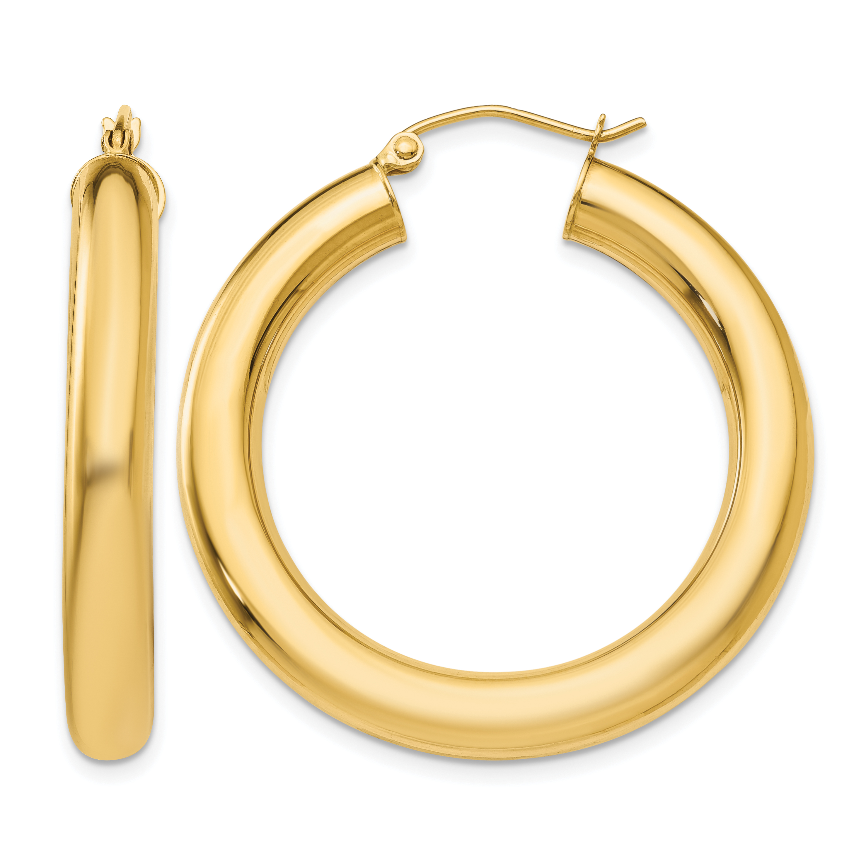  12 mm 14k Yellow Gold Leslie's Gold Classic Polished Hoop Earrings  Unknown Friendly Weight 14K yellow gold - view 121