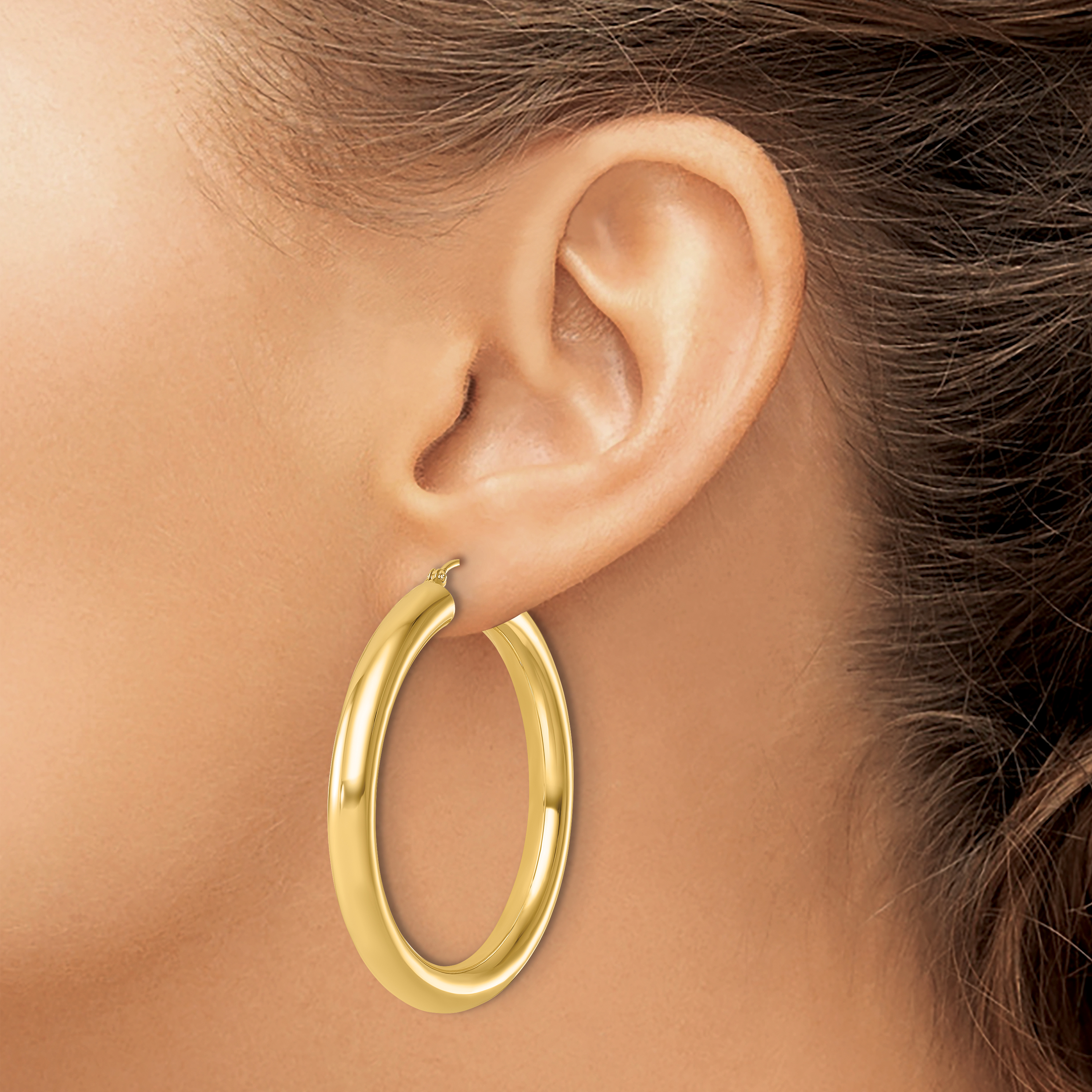  12 mm 14k Yellow Gold Leslie's Gold Classic Polished Hoop Earrings  Unknown Friendly Weight 14K yellow gold - view 163