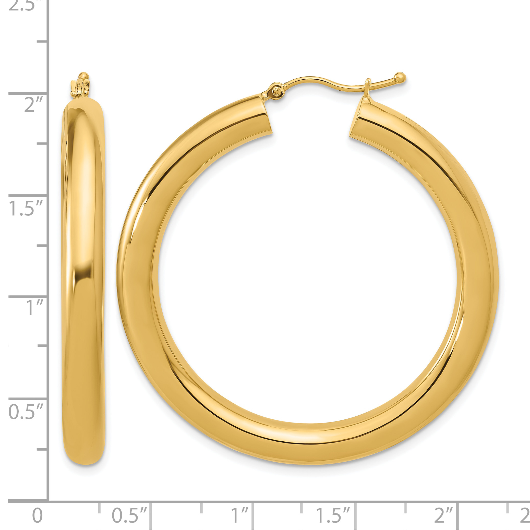  12 mm 14k Yellow Gold Leslie's Gold Classic Polished Hoop Earrings  Unknown Friendly Weight 14K yellow gold - view 165