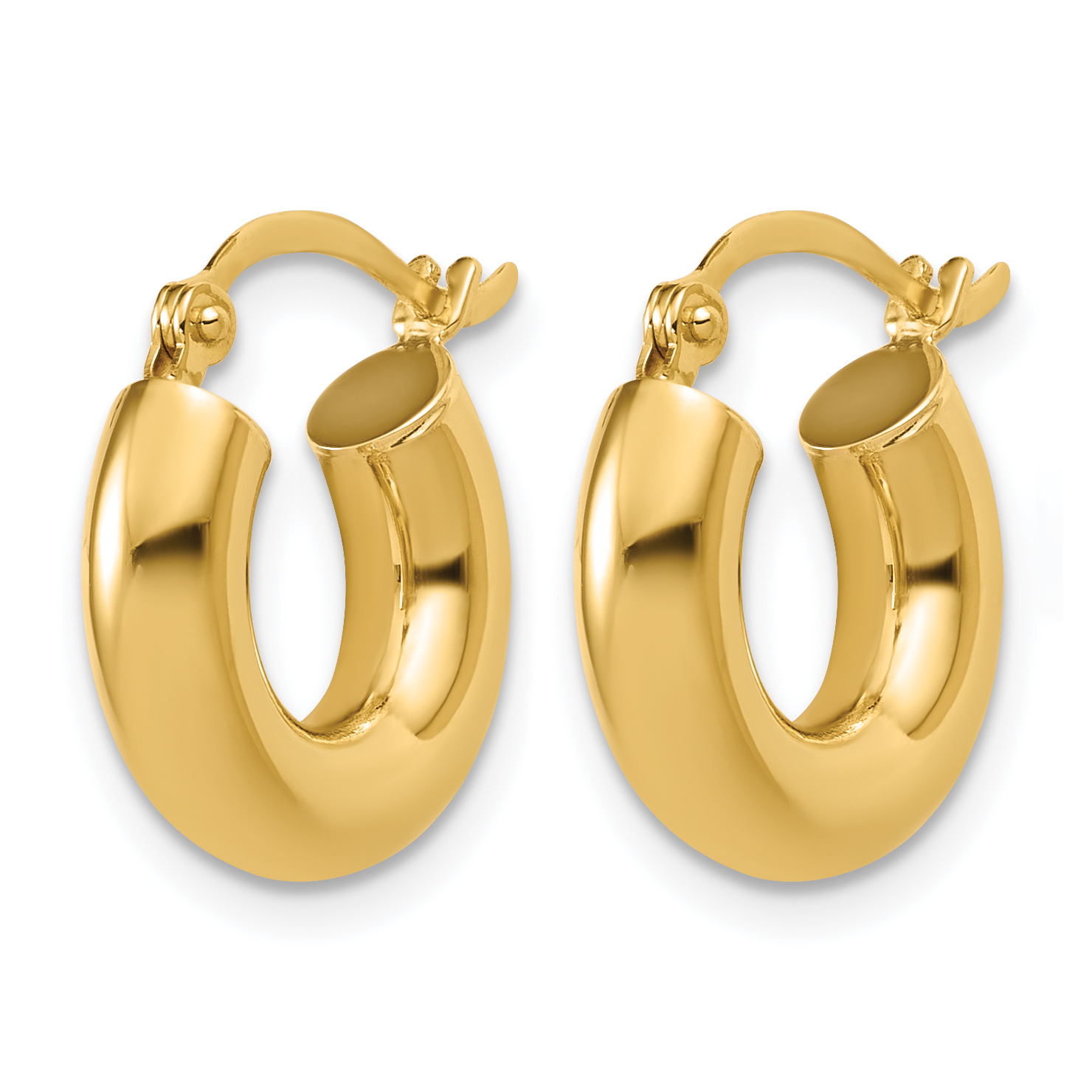  12 mm 14k Yellow Gold Leslie's Gold Classic Polished Hoop Earrings  Unknown Friendly Weight 14K yellow gold - view 16