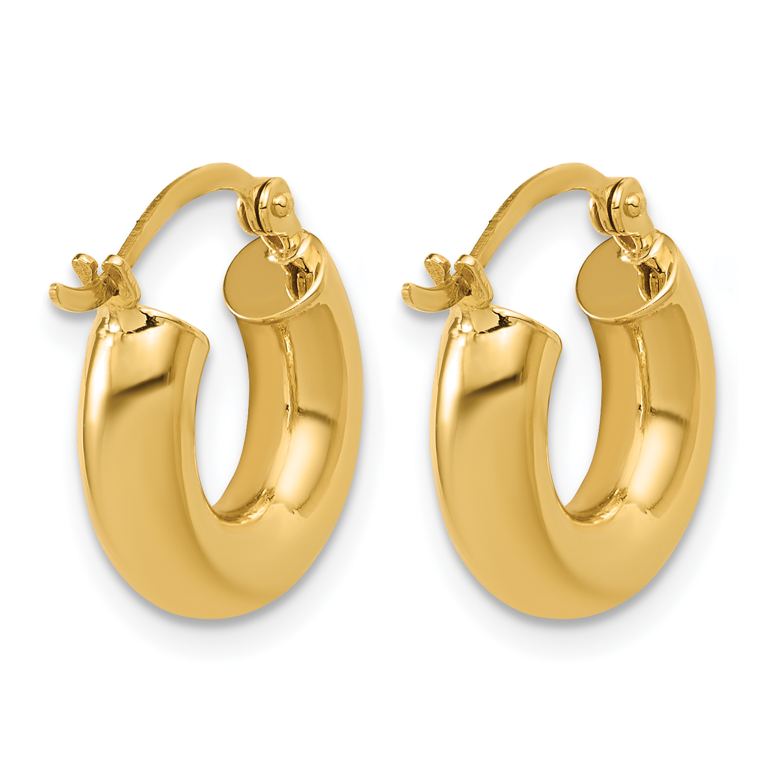  12 mm 14k Yellow Gold Leslie's Gold Classic Polished Hoop Earrings  Unknown Friendly Weight 14K yellow gold - view 17
