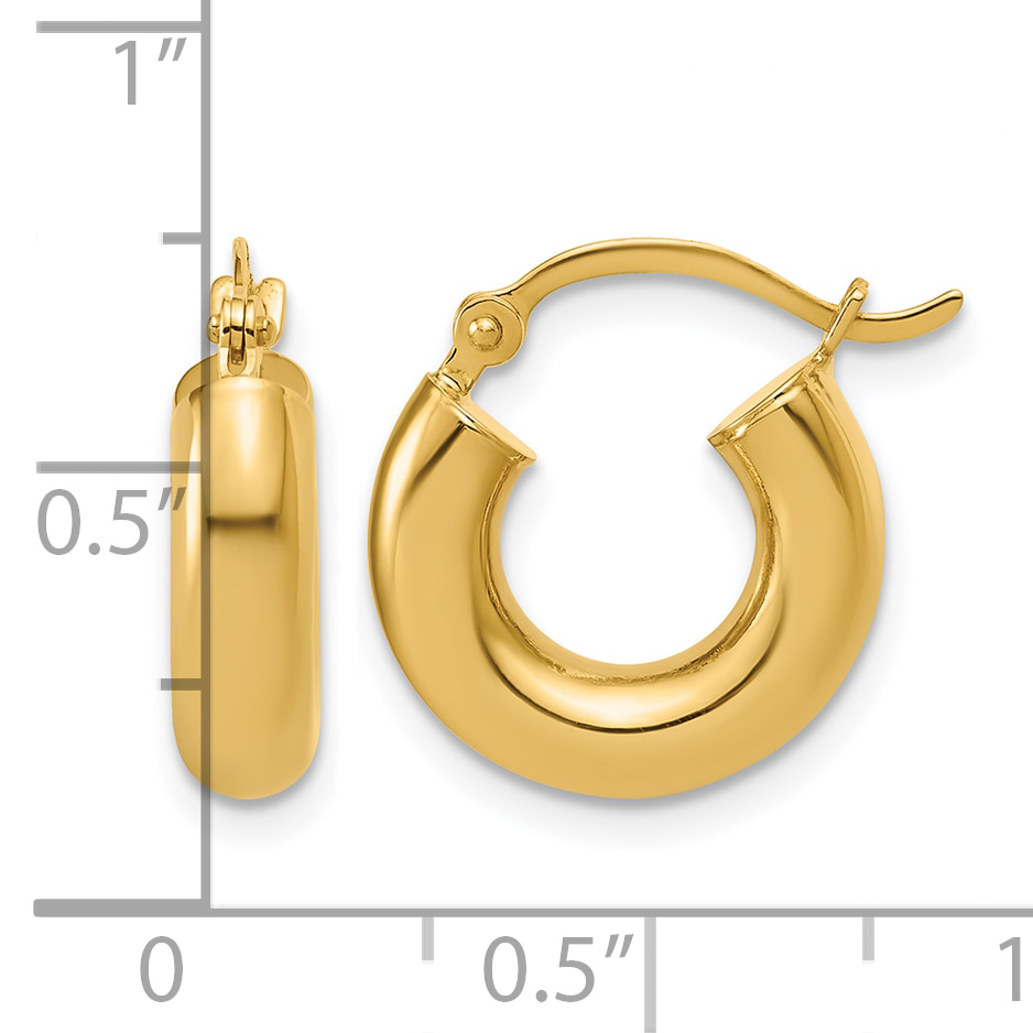  12 mm 14k Yellow Gold Leslie's Gold Classic Polished Hoop Earrings  Unknown Friendly Weight 14K yellow gold - view 18