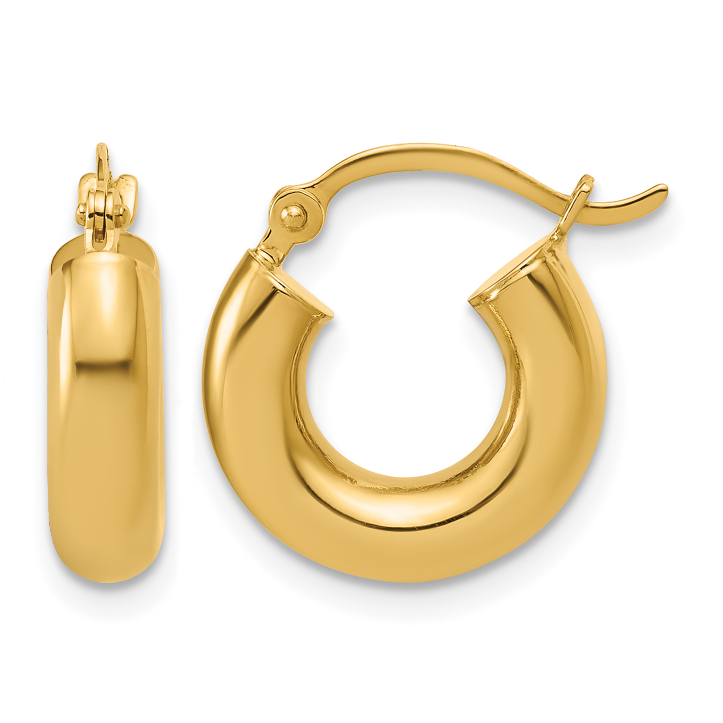  12 mm 14k Yellow Gold Leslie's Gold Classic Polished Hoop Earrings  Unknown Friendly Weight 14K yellow gold - view 19