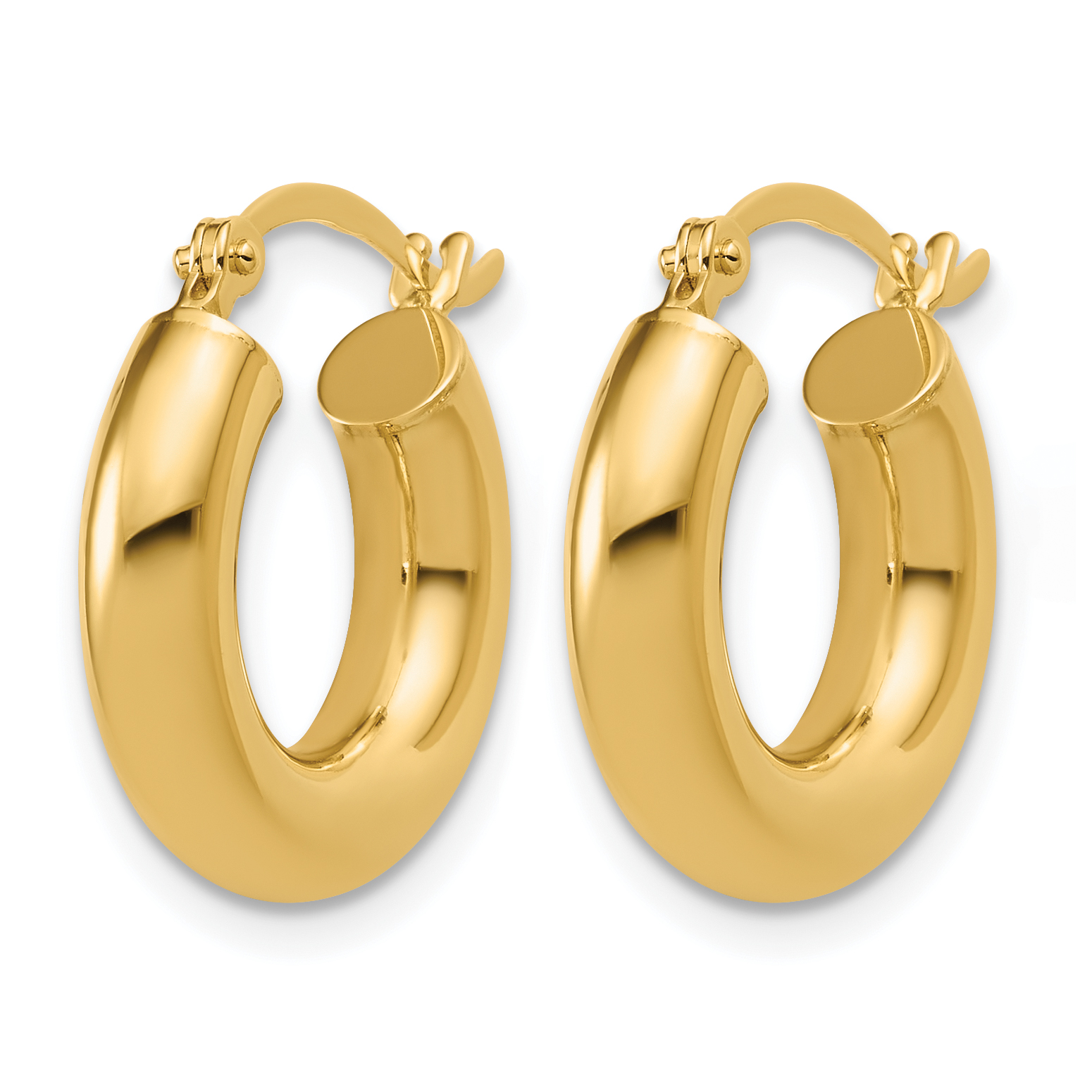  12 mm 14k Yellow Gold Leslie's Gold Classic Polished Hoop Earrings  Unknown Friendly Weight 14K yellow gold - view 25