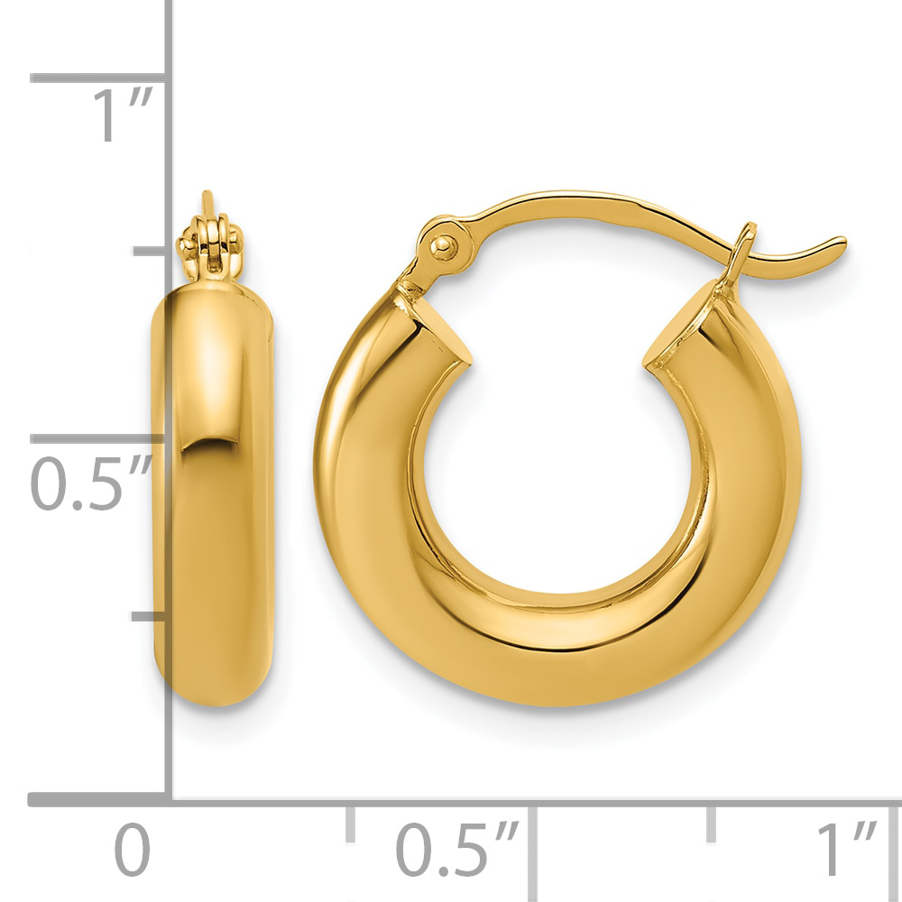  12 mm 14k Yellow Gold Leslie's Gold Classic Polished Hoop Earrings  Unknown Friendly Weight 14K yellow gold - view 27