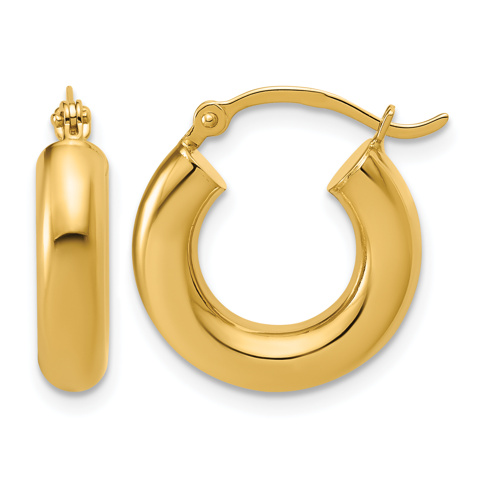  12 mm 14k Yellow Gold Leslie's Gold Classic Polished Hoop Earrings  Unknown Friendly Weight 14K yellow gold - view 28