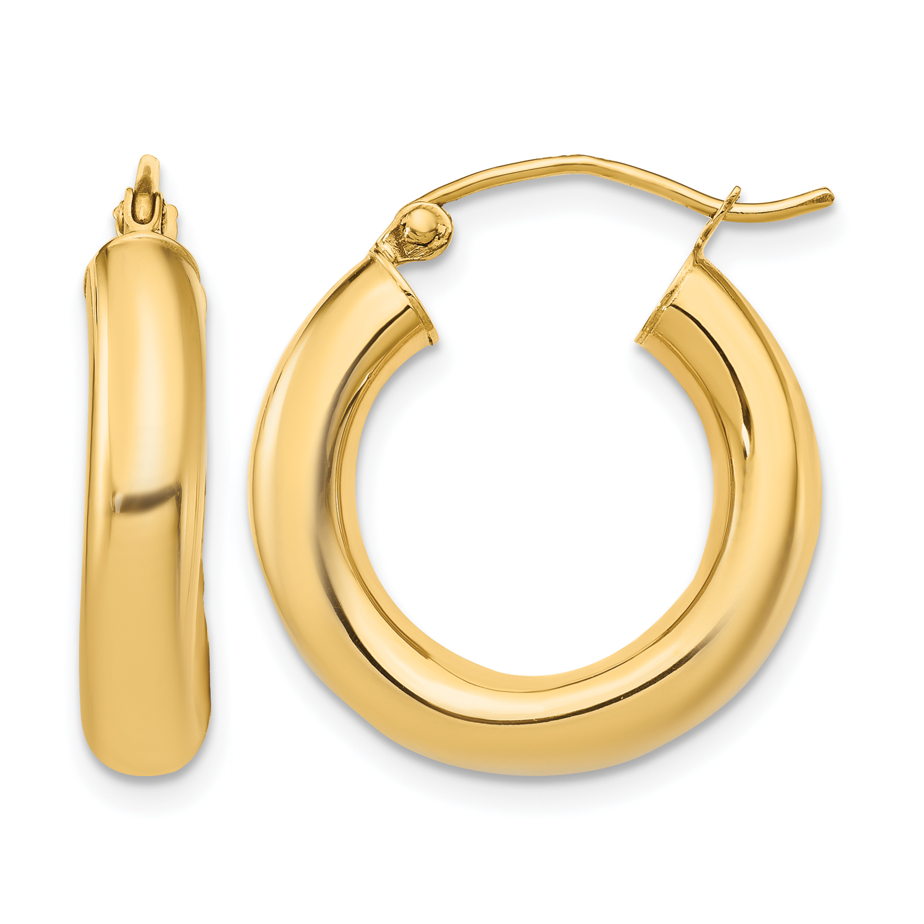  12 mm 14k Yellow Gold Leslie's Gold Classic Polished Hoop Earrings  Unknown Friendly Weight 14K yellow gold - view 46