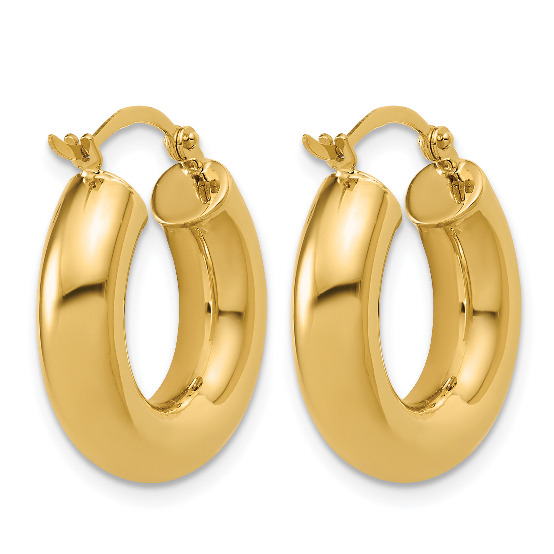  12 mm 14k Yellow Gold Leslie's Gold Classic Polished Hoop Earrings  Unknown Friendly Weight 14K yellow gold - view 48