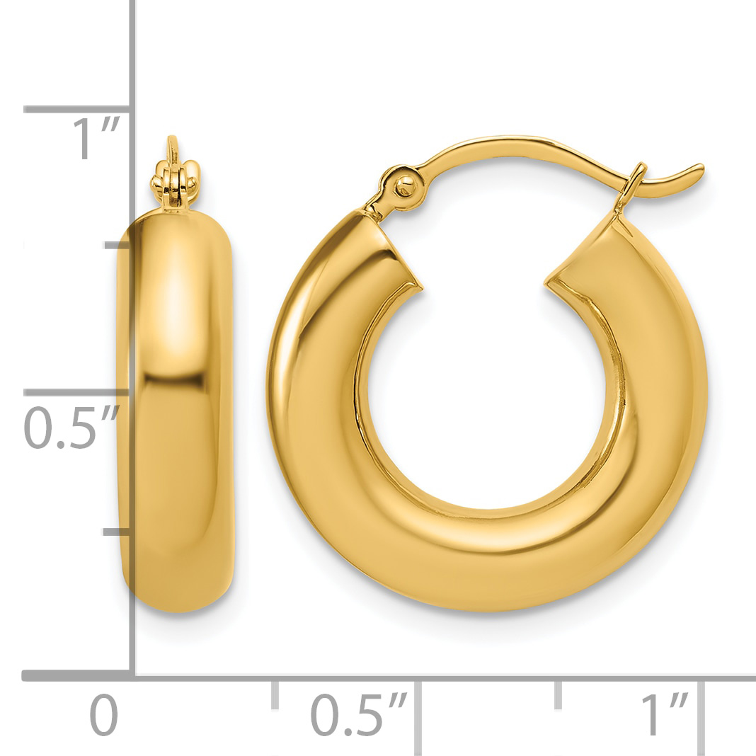  12 mm 14k Yellow Gold Leslie's Gold Classic Polished Hoop Earrings  Unknown Friendly Weight 14K yellow gold - view 49