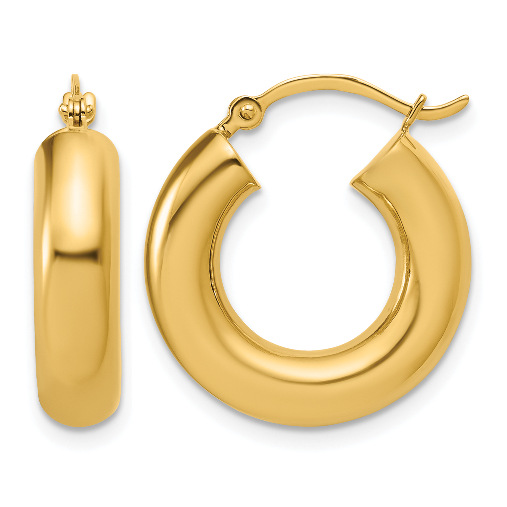  12 mm 14k Yellow Gold Leslie's Gold Classic Polished Hoop Earrings  Unknown Friendly Weight 14K yellow gold - view 50