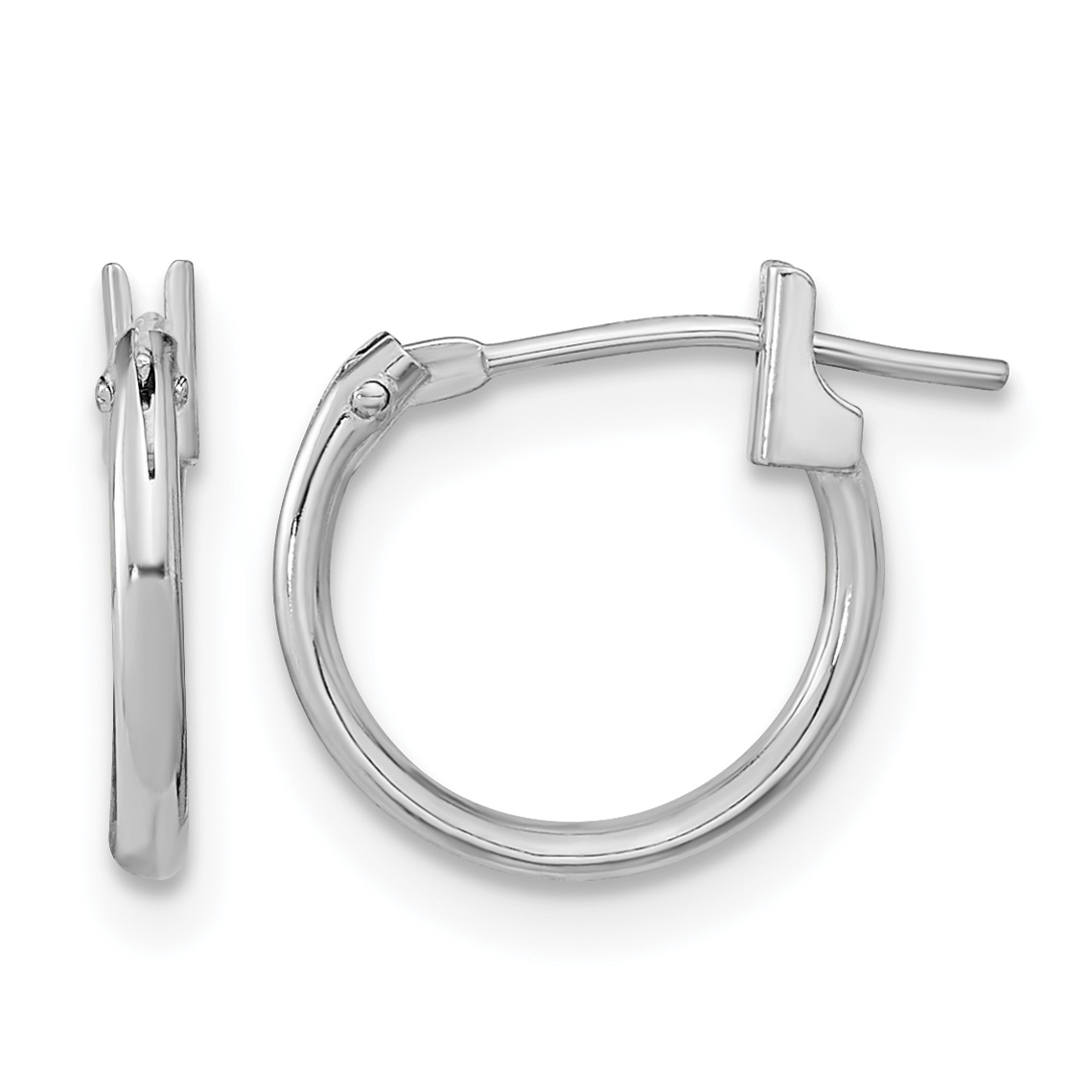  11 mm 14k White Gold Madi K Gold Hoop Earrings  Unknown Friendly Weight 14K white gold - view 4