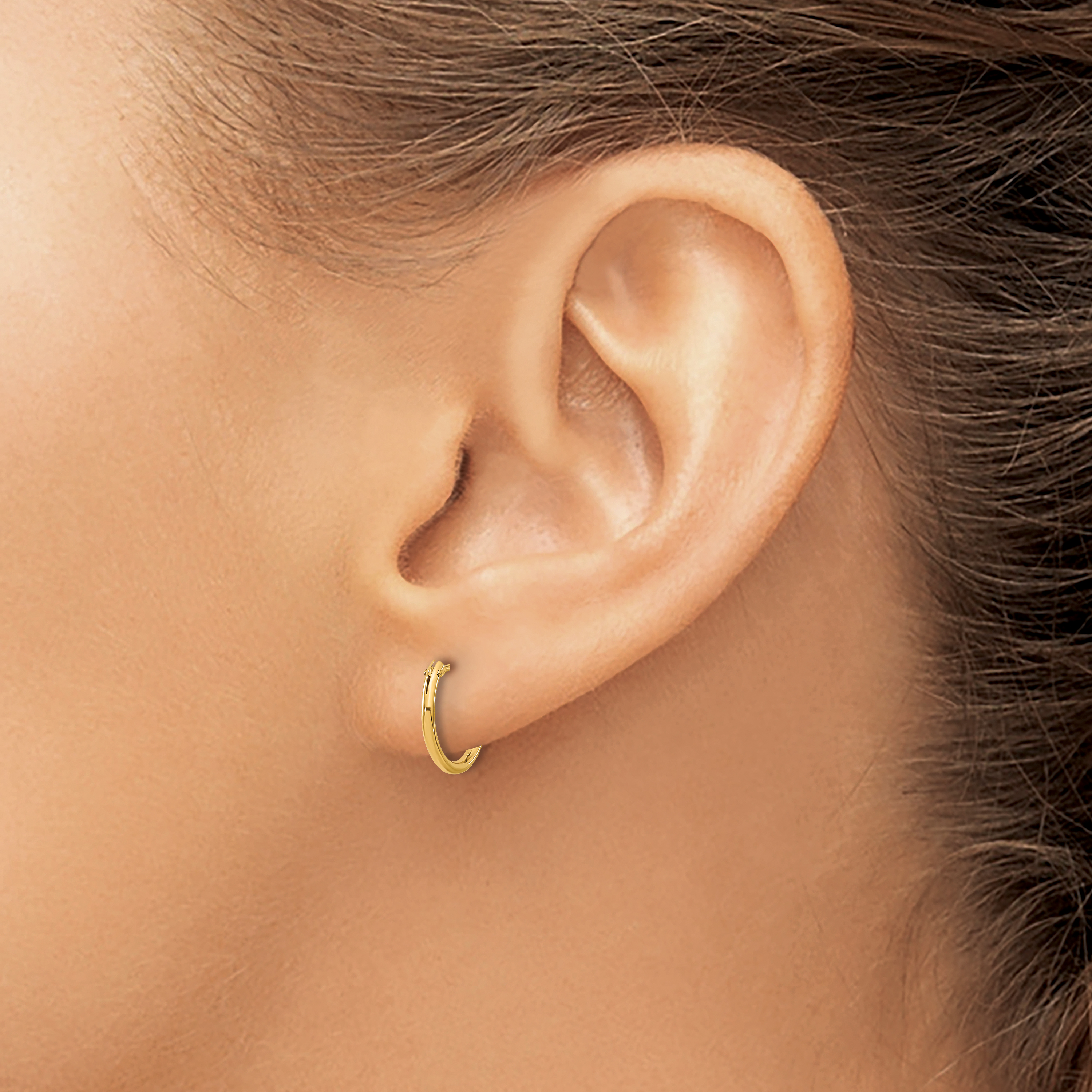  11 mm 14k Yellow Gold Madi K Gold Hoop Earrings  Unknown Friendly Weight 14K yellow gold - view 2