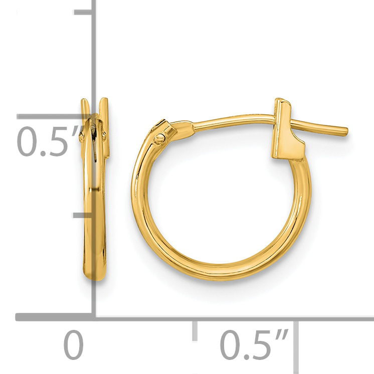  11 mm 14k Yellow Gold Madi K Gold Hoop Earrings  Unknown Friendly Weight 14K yellow gold - view 3