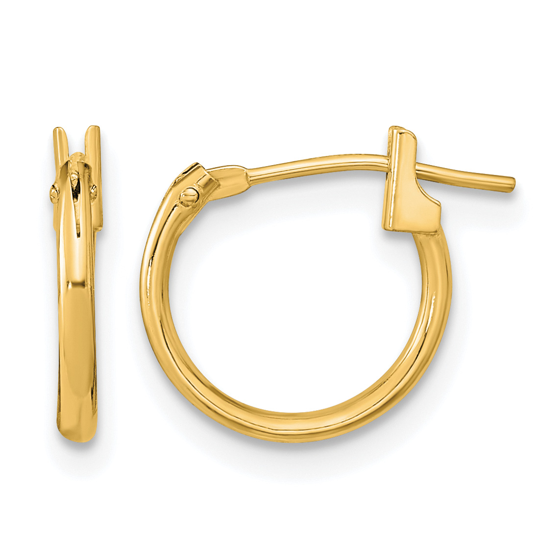  11 mm 14k Yellow Gold Madi K Gold Hoop Earrings  Unknown Friendly Weight 14K yellow gold - view 4