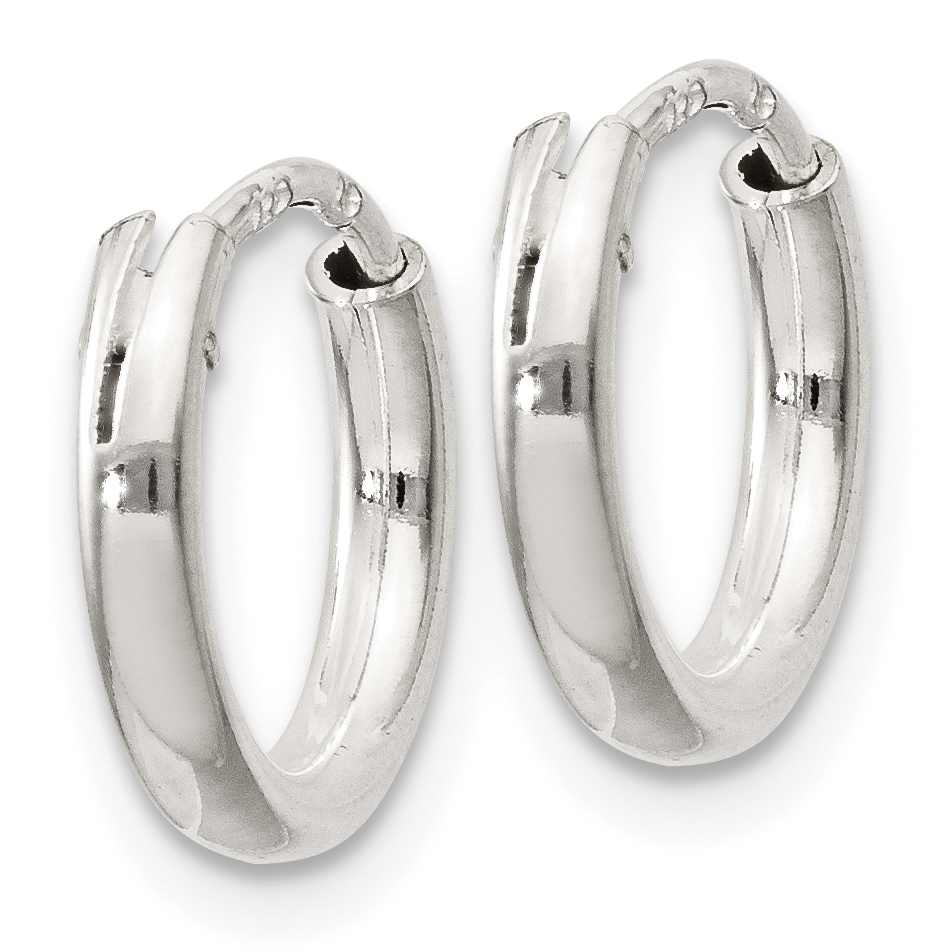  12 mm Sterling Silver 2.0mm Endless Hoop Earrings  Unknown Friendly Weight Sterling Silver