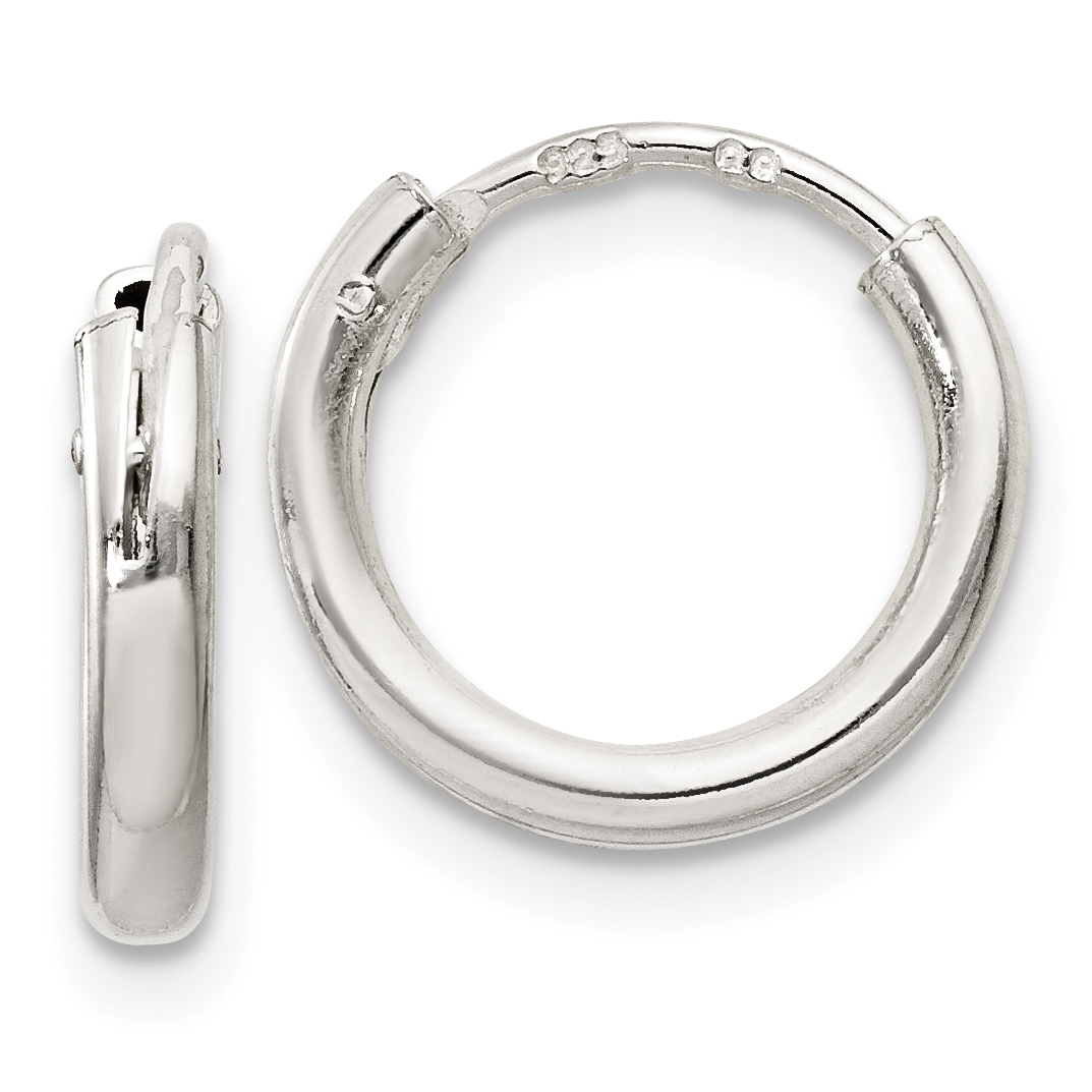  12 mm Sterling Silver 2.0mm Endless Hoop Earrings  Unknown Friendly Weight Sterling Silver - view 4
