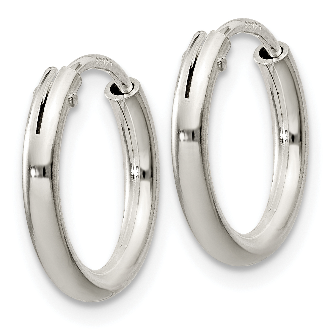  12 mm Sterling Silver 2.0mm Endless Hoop Earrings  Unknown Friendly Weight Sterling Silver - view 5