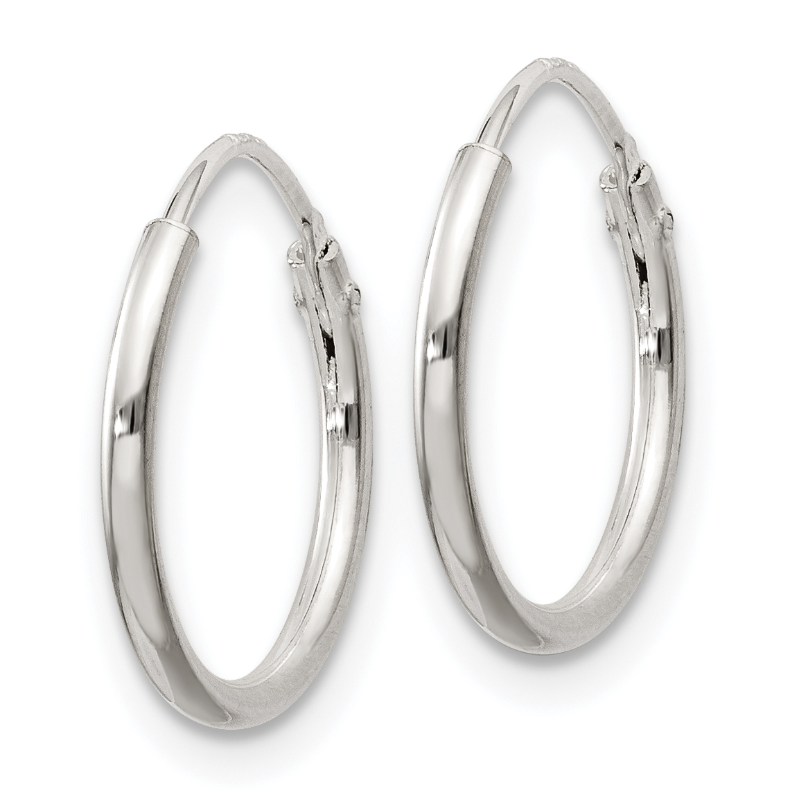  12 mm Sterling Silver 2.0mm Endless Hoop Earrings  Unknown Friendly Weight Sterling Silver - view 13