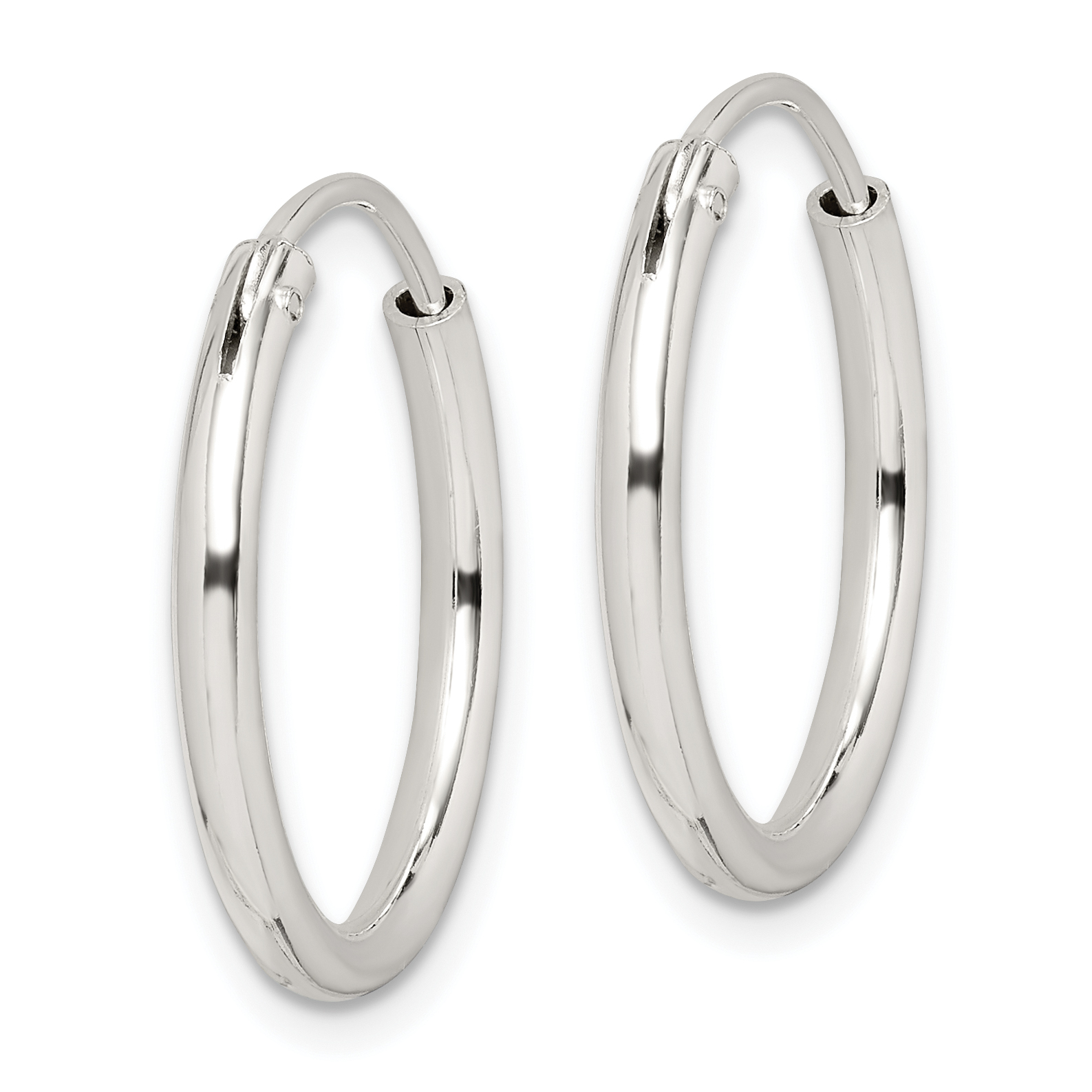  12 mm Sterling Silver 2.0mm Endless Hoop Earrings  Unknown Friendly Weight Sterling Silver - view 17