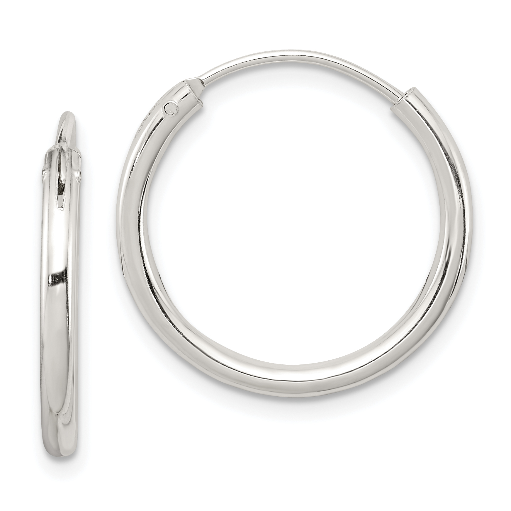  12 mm Sterling Silver 2.0mm Endless Hoop Earrings  Unknown Friendly Weight Sterling Silver - view 20