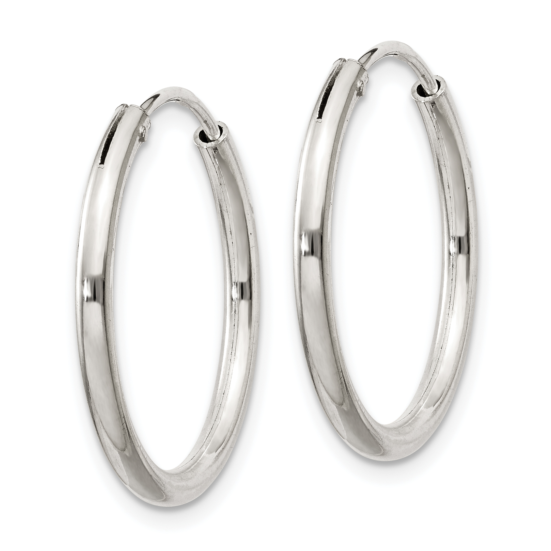  12 mm Sterling Silver 2.0mm Endless Hoop Earrings  Unknown Friendly Weight Sterling Silver - view 21