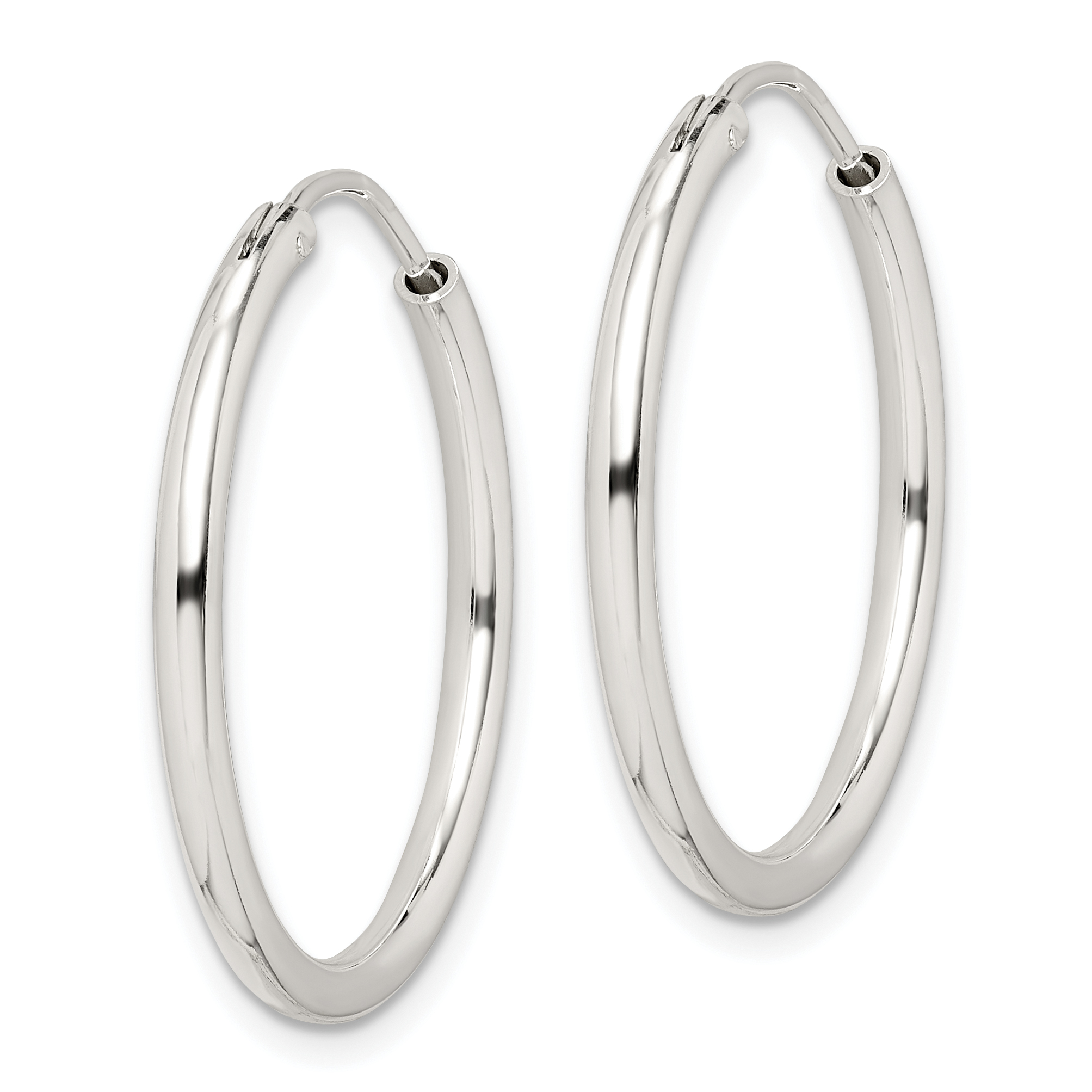  12 mm Sterling Silver 2.0mm Endless Hoop Earrings  Unknown Friendly Weight Sterling Silver - view 25