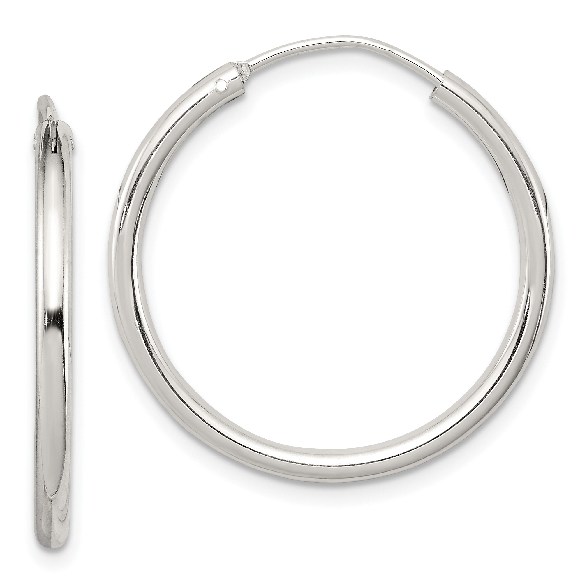  12 mm Sterling Silver 2.0mm Endless Hoop Earrings  Unknown Friendly Weight Sterling Silver - view 28