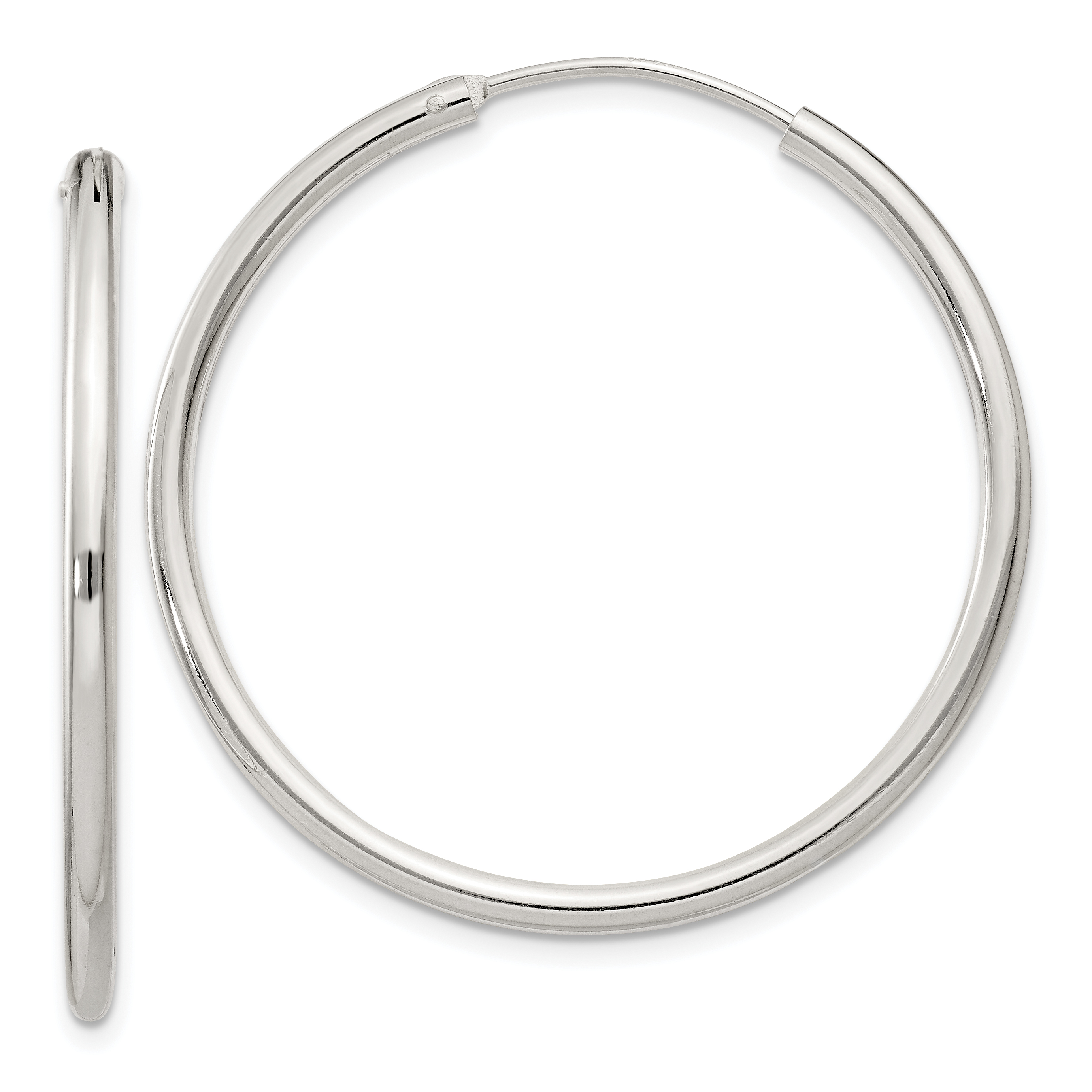  12 mm Sterling Silver 2.0mm Endless Hoop Earrings  Unknown Friendly Weight Sterling Silver - view 32