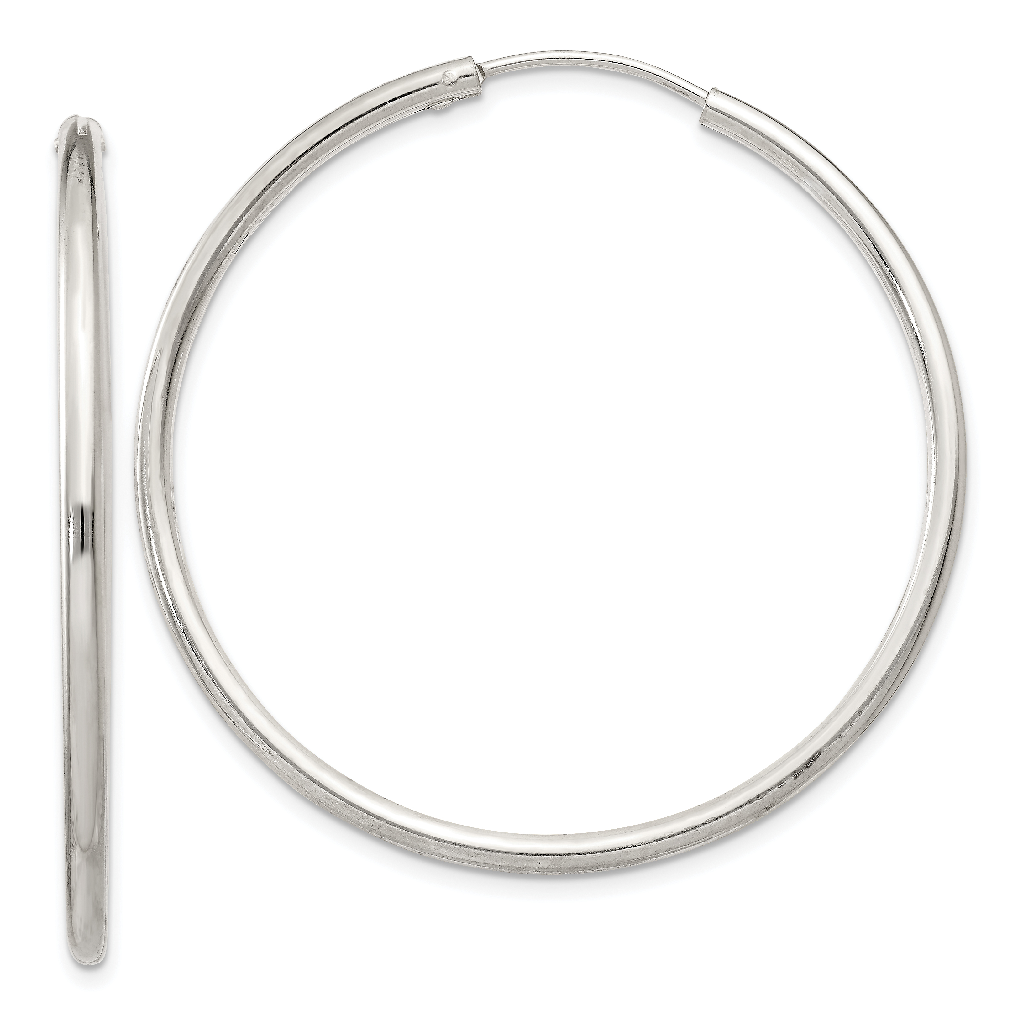  12 mm Sterling Silver 2.0mm Endless Hoop Earrings  Unknown Friendly Weight Sterling Silver - view 36