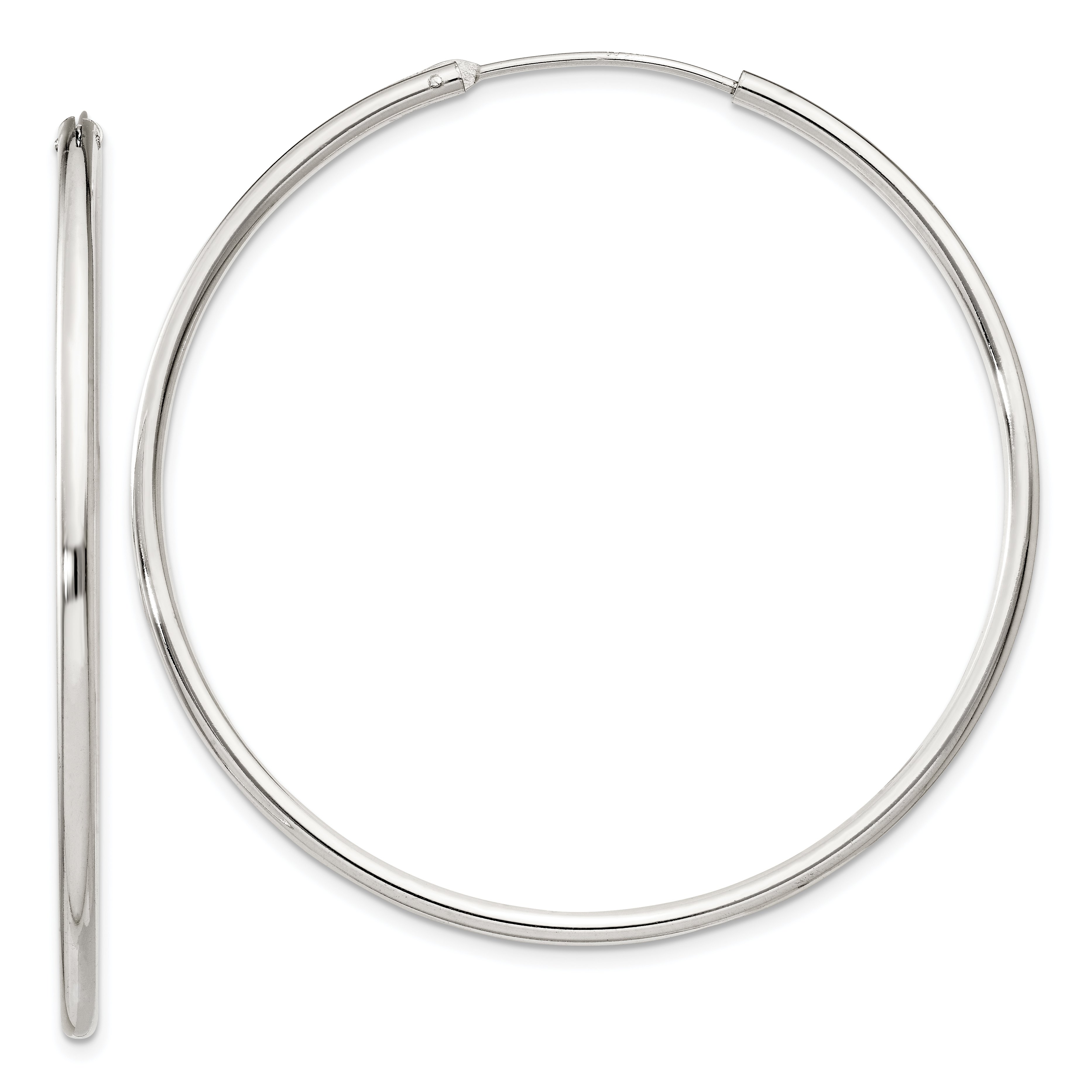  12 mm Sterling Silver 2.0mm Endless Hoop Earrings  Unknown Friendly Weight Sterling Silver - view 44