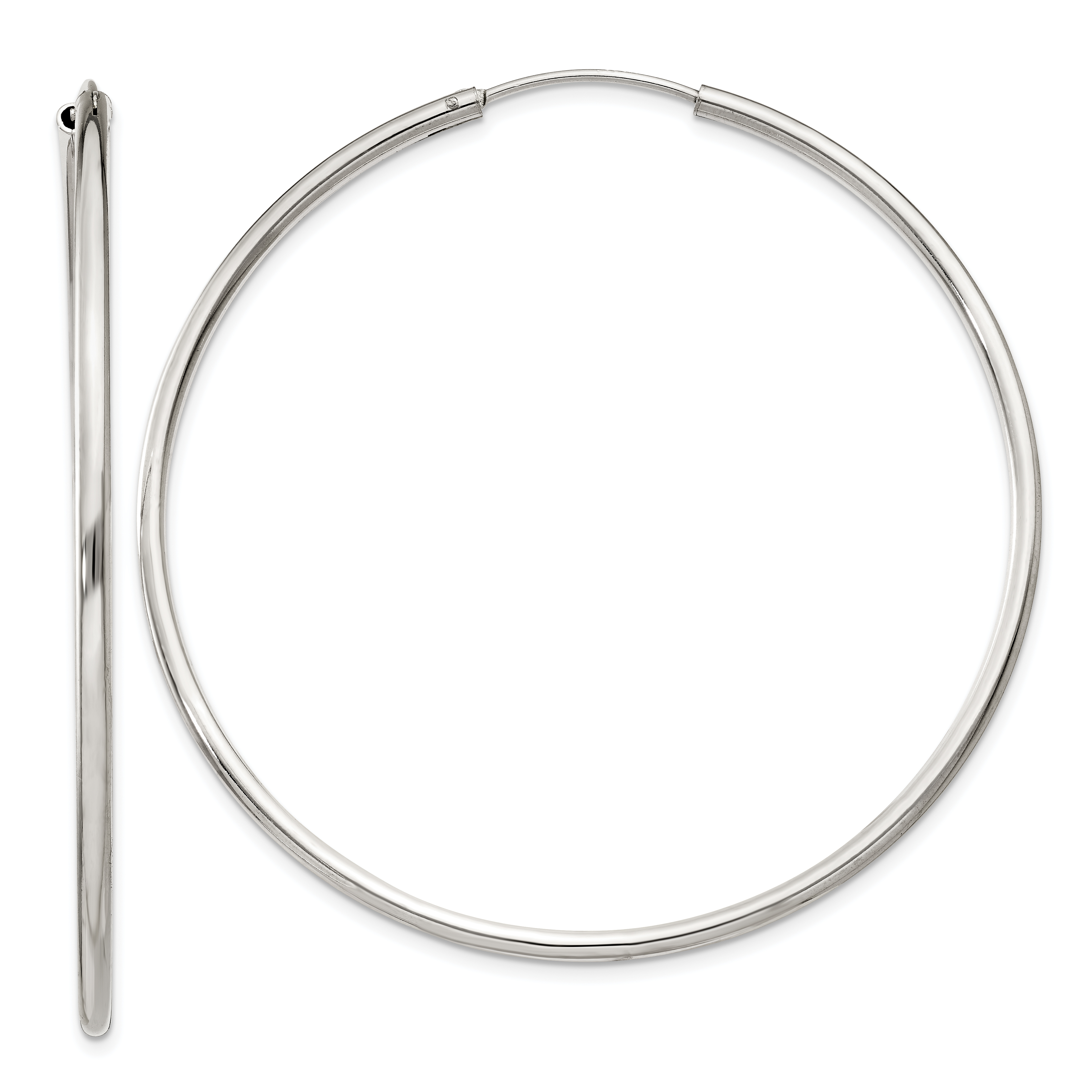  12 mm Sterling Silver 2.0mm Endless Hoop Earrings  Unknown Friendly Weight Sterling Silver - view 48