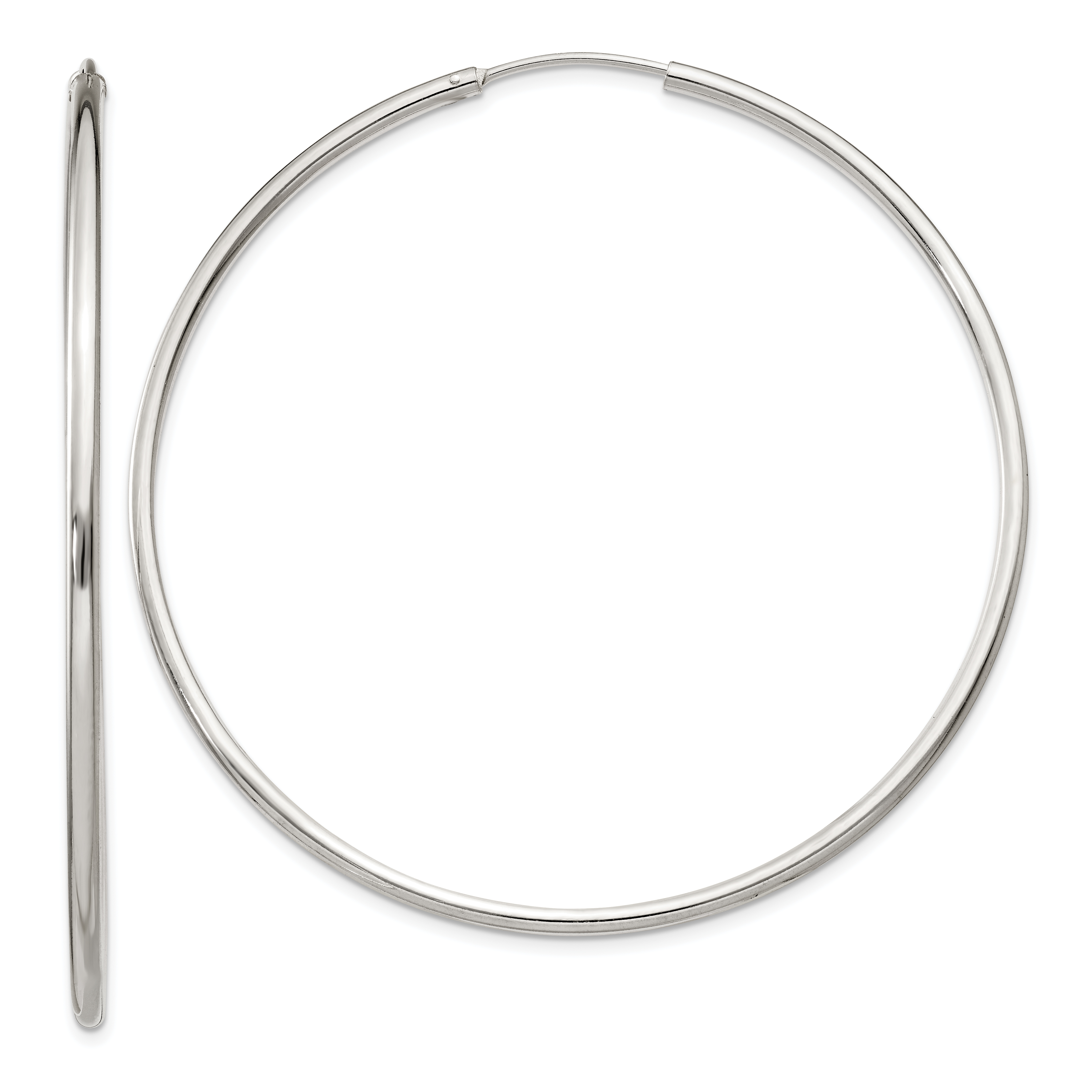  12 mm Sterling Silver 2.0mm Endless Hoop Earrings  Unknown Friendly Weight Sterling Silver - view 52
