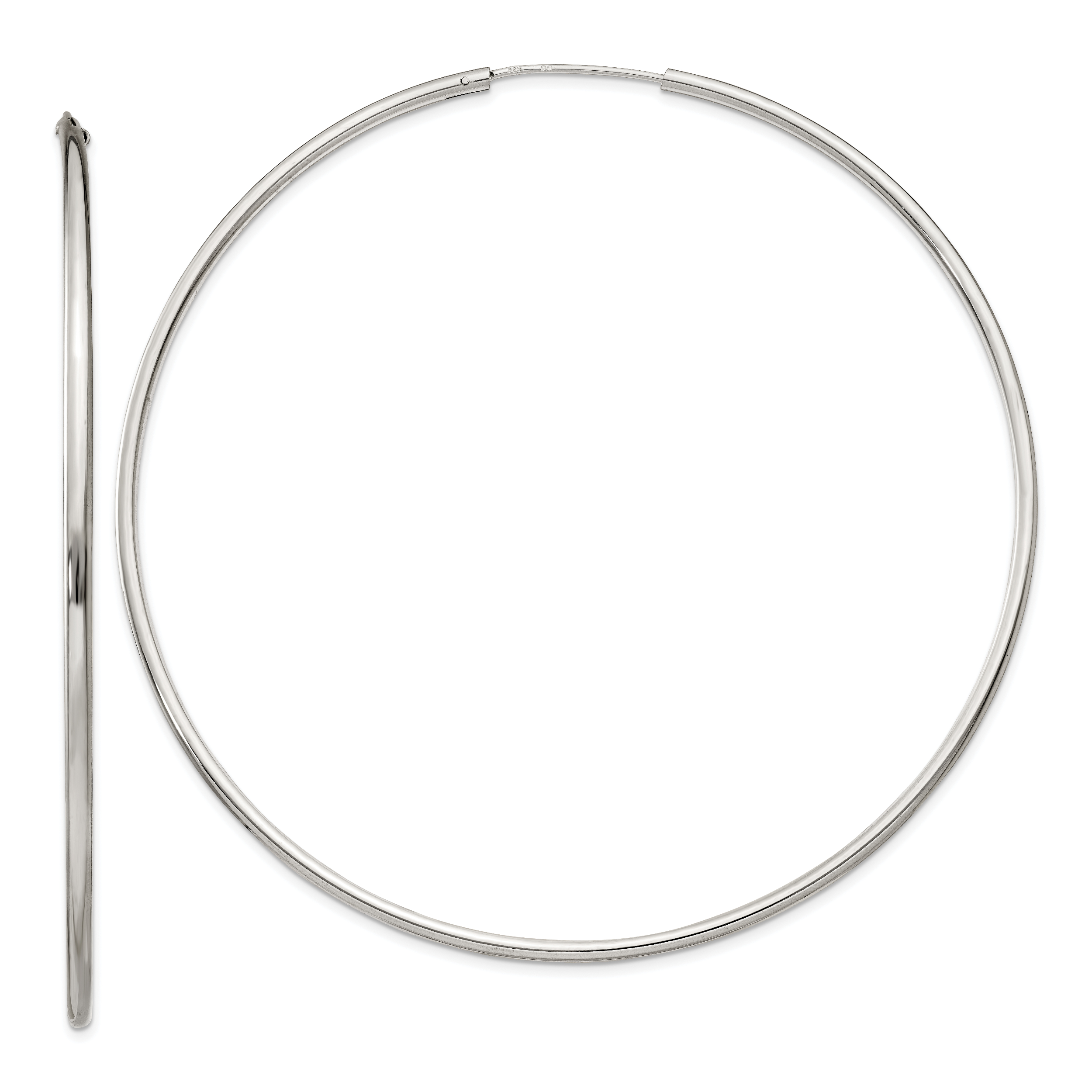  12 mm Sterling Silver 2.0mm Endless Hoop Earrings  Unknown Friendly Weight Sterling Silver - view 56