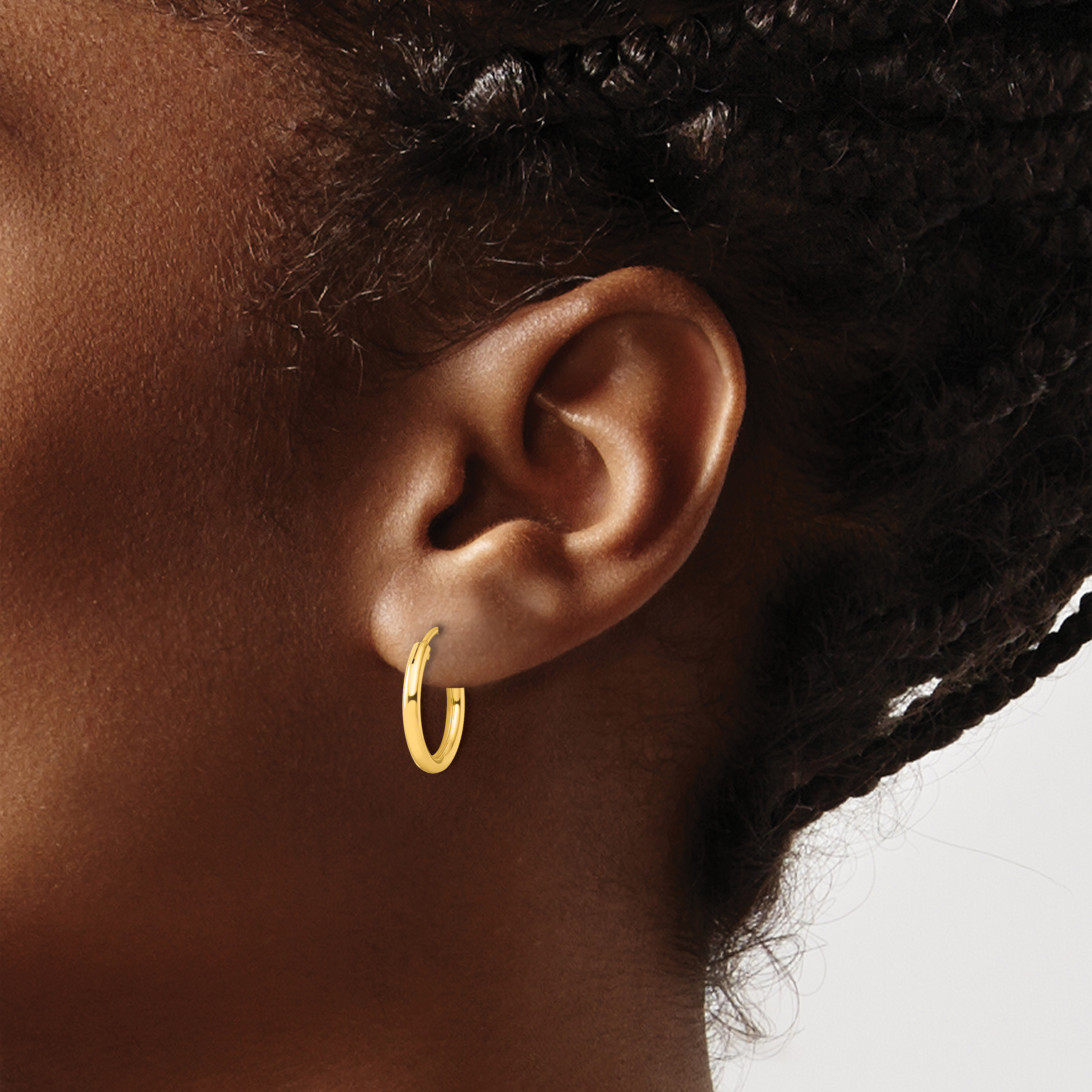  11.5 mm SS/Flash Plated Gold Tone Sterling Silver 2.0mm Endless Hoop Earrings  Unknown Friendly Weight Sterling Silver yellow - view 10