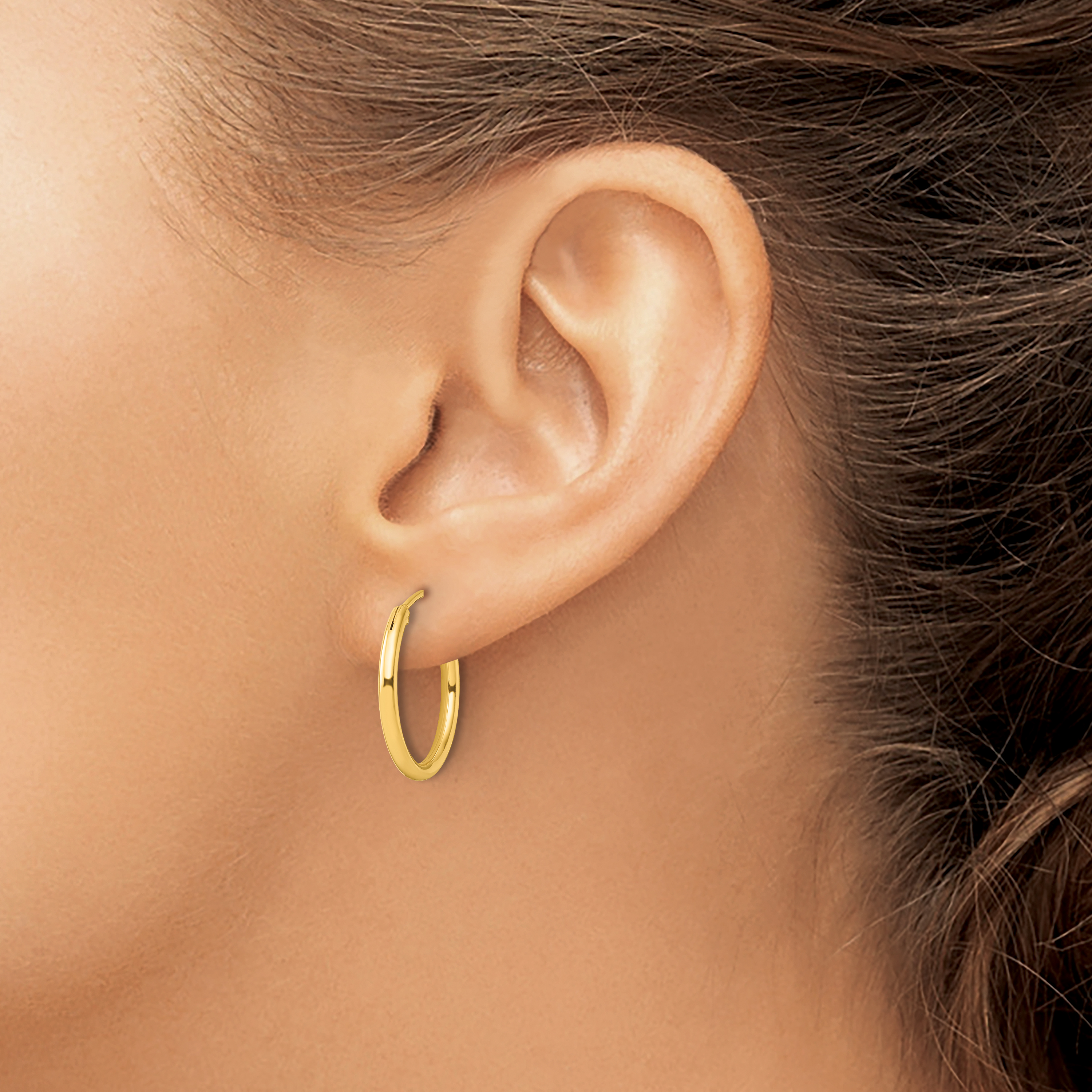  11.5 mm SS/Flash Plated Gold Tone Sterling Silver 2.0mm Endless Hoop Earrings  Unknown Friendly Weight Sterling Silver yellow - view 14
