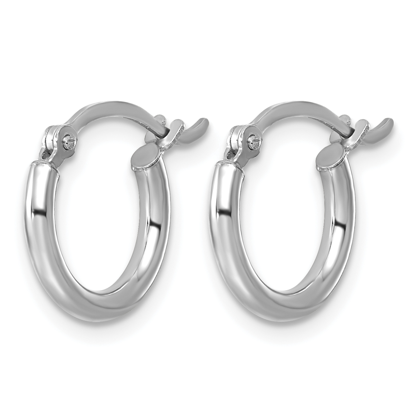  14 mm Sterling Silver 2.0mm Hoop Earrings  Unknown Friendly Weight Sterling Silver