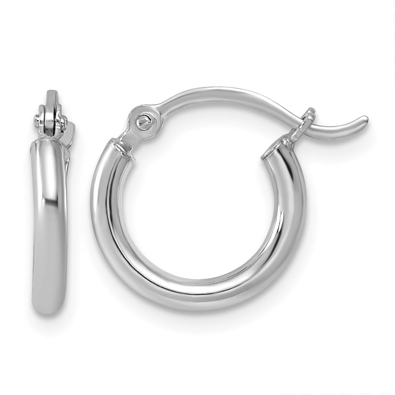  14 mm Sterling Silver 2.0mm Hoop Earrings  Unknown Friendly Weight Sterling Silver - view 5