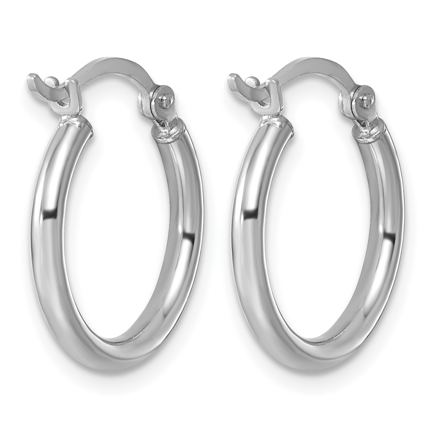  14 mm Sterling Silver 2.0mm Hoop Earrings  Unknown Friendly Weight Sterling Silver - view 12