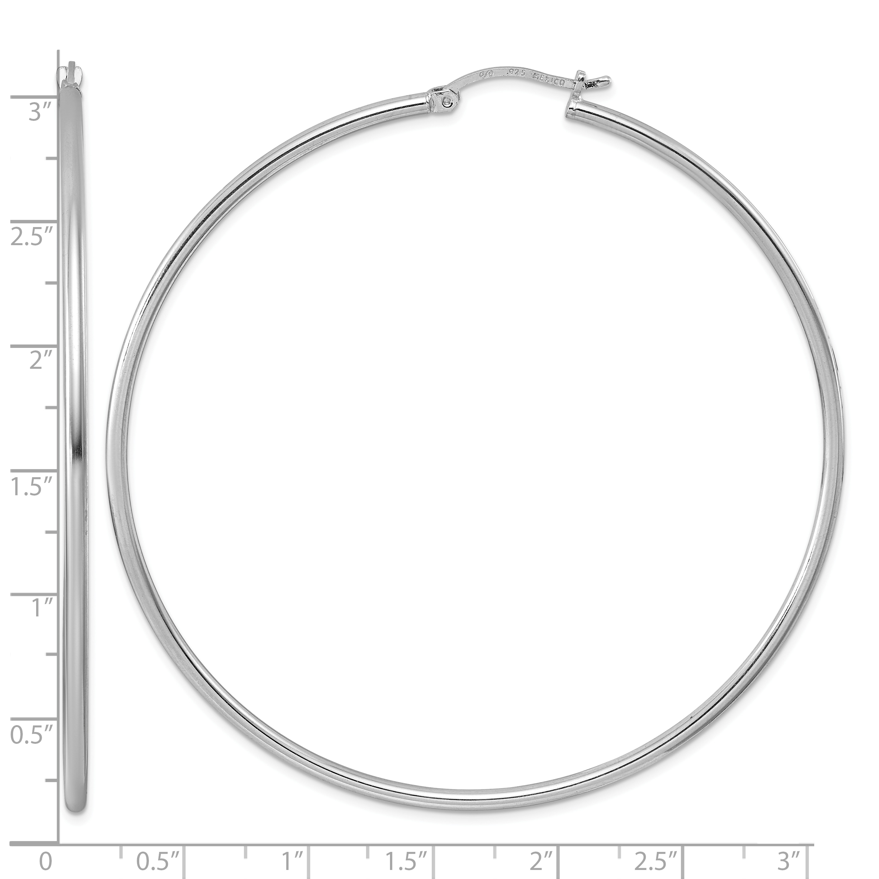  14 mm Sterling Silver 2.0mm Hoop Earrings  Unknown Friendly Weight Sterling Silver - view 68