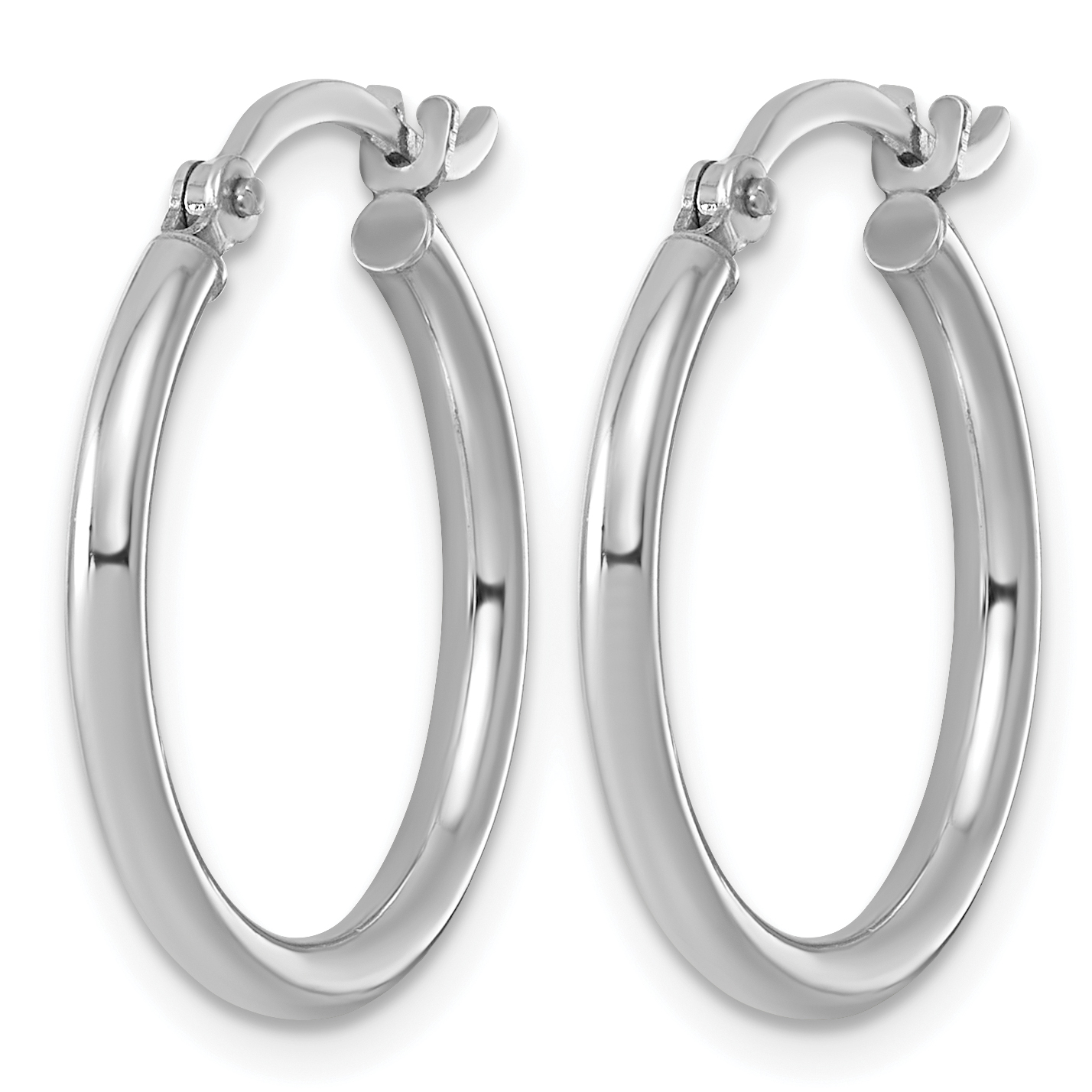  14 mm Sterling Silver 2.0mm Hoop Earrings  Unknown Friendly Weight Sterling Silver - view 15