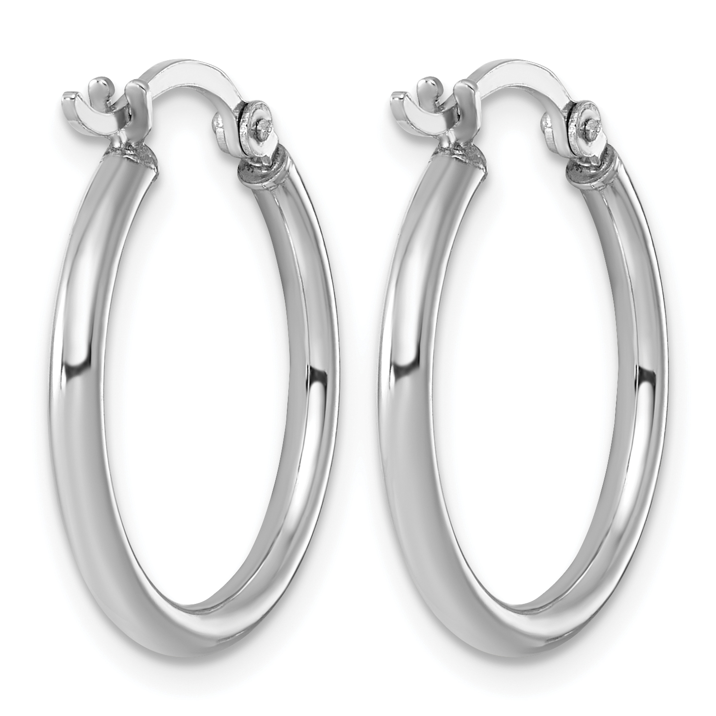  14 mm Sterling Silver 2.0mm Hoop Earrings  Unknown Friendly Weight Sterling Silver - view 17