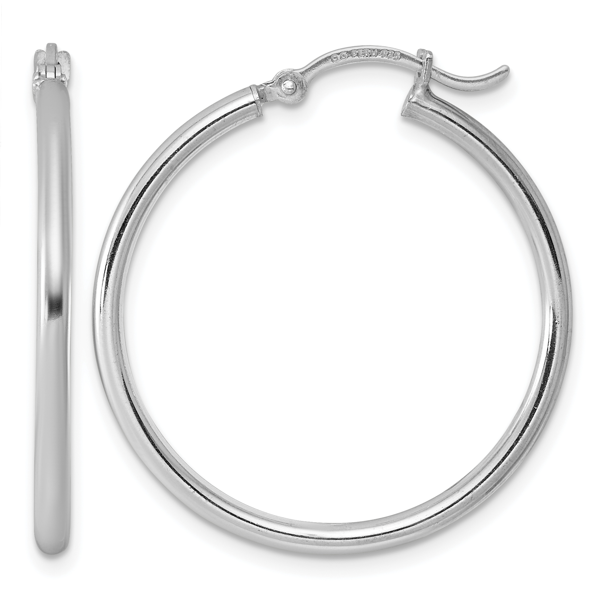  14 mm Sterling Silver 2.0mm Hoop Earrings  Unknown Friendly Weight Sterling Silver - view 29