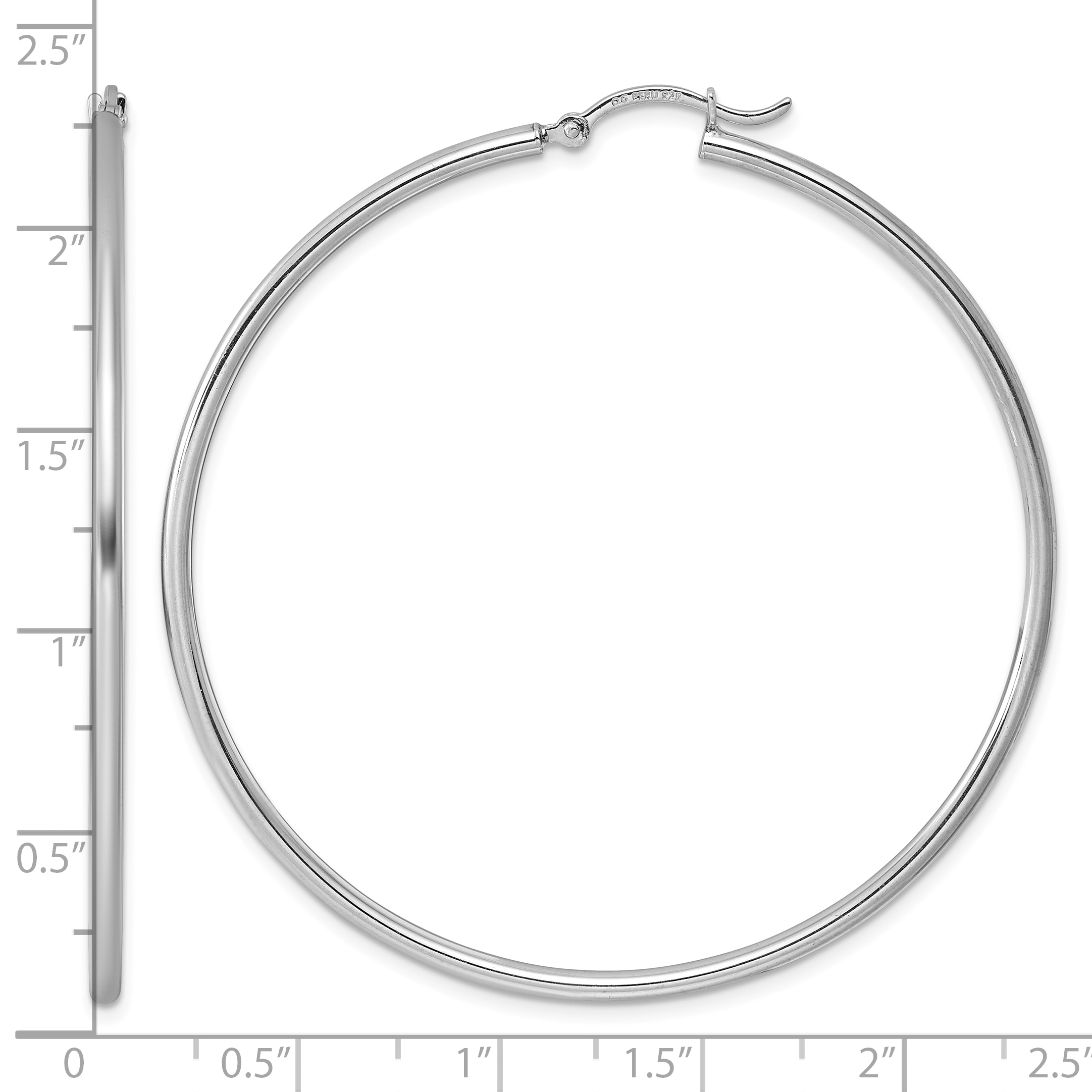  14 mm Sterling Silver 2.0mm Hoop Earrings  Unknown Friendly Weight Sterling Silver - view 53