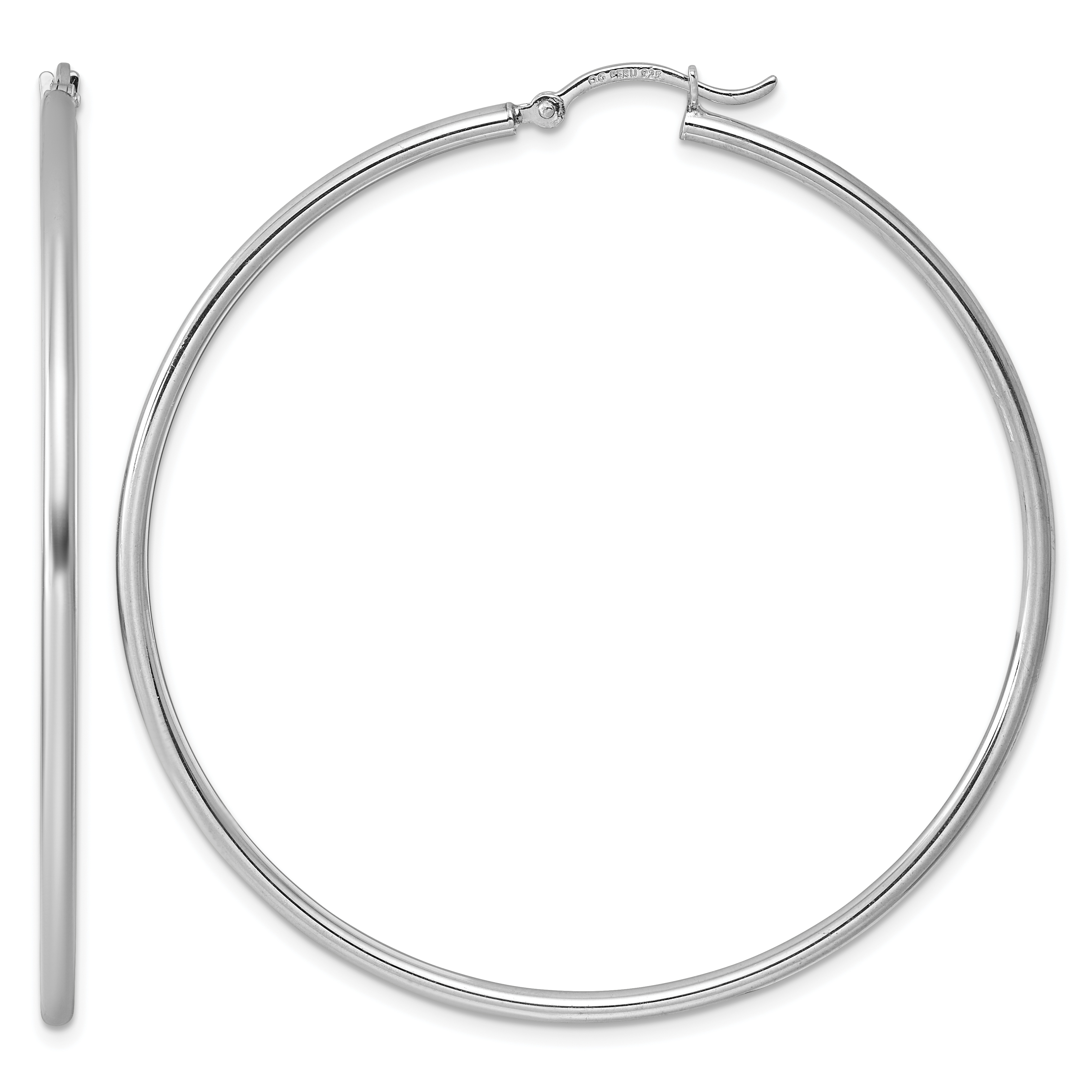  14 mm Sterling Silver 2.0mm Hoop Earrings  Unknown Friendly Weight Sterling Silver - view 54