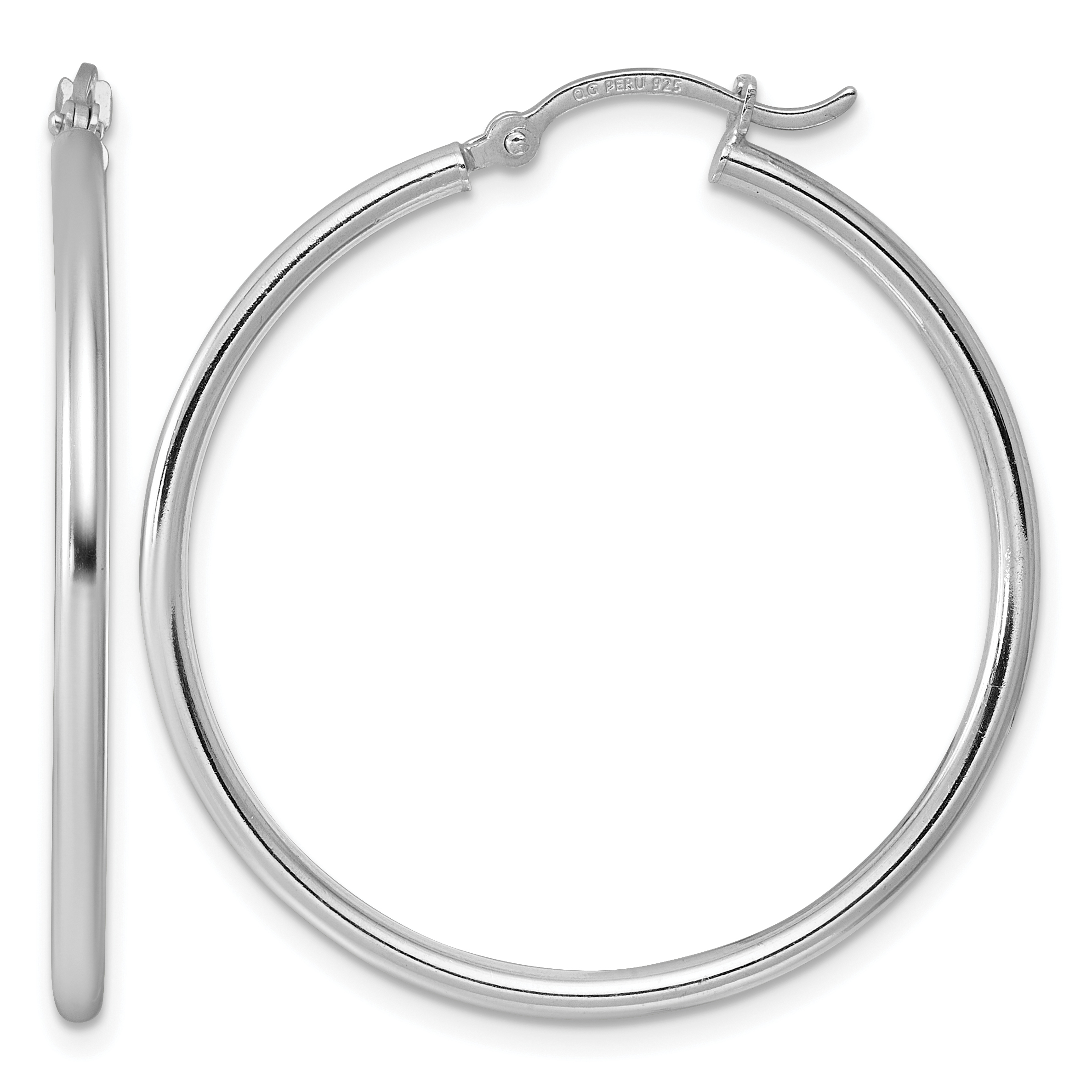  14 mm Sterling Silver 2.0mm Hoop Earrings  Unknown Friendly Weight Sterling Silver - view 34