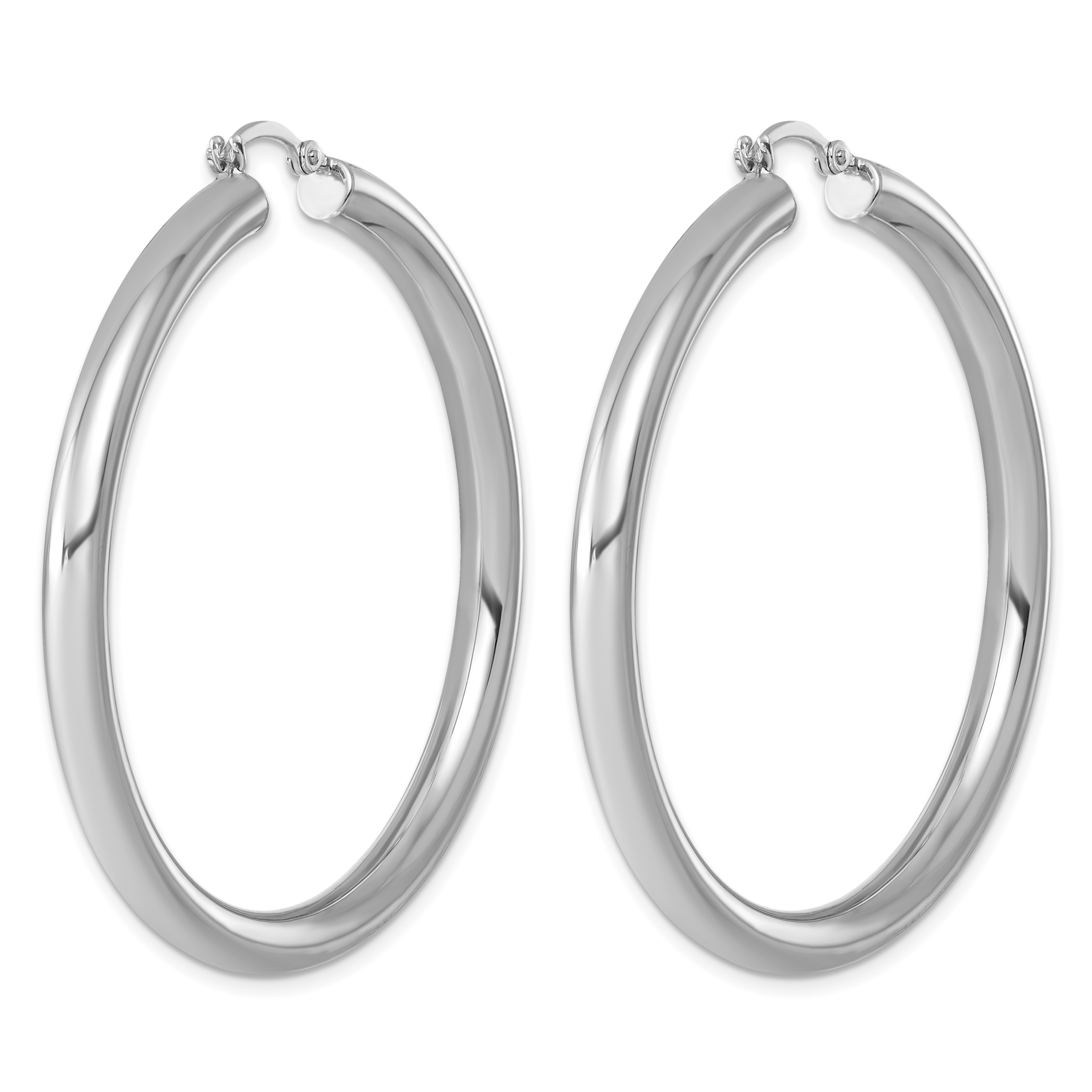  27 mm Sterling Silver 4.0mm Hoop Earrings  Unknown Friendly Weight Sterling Silver - view 47