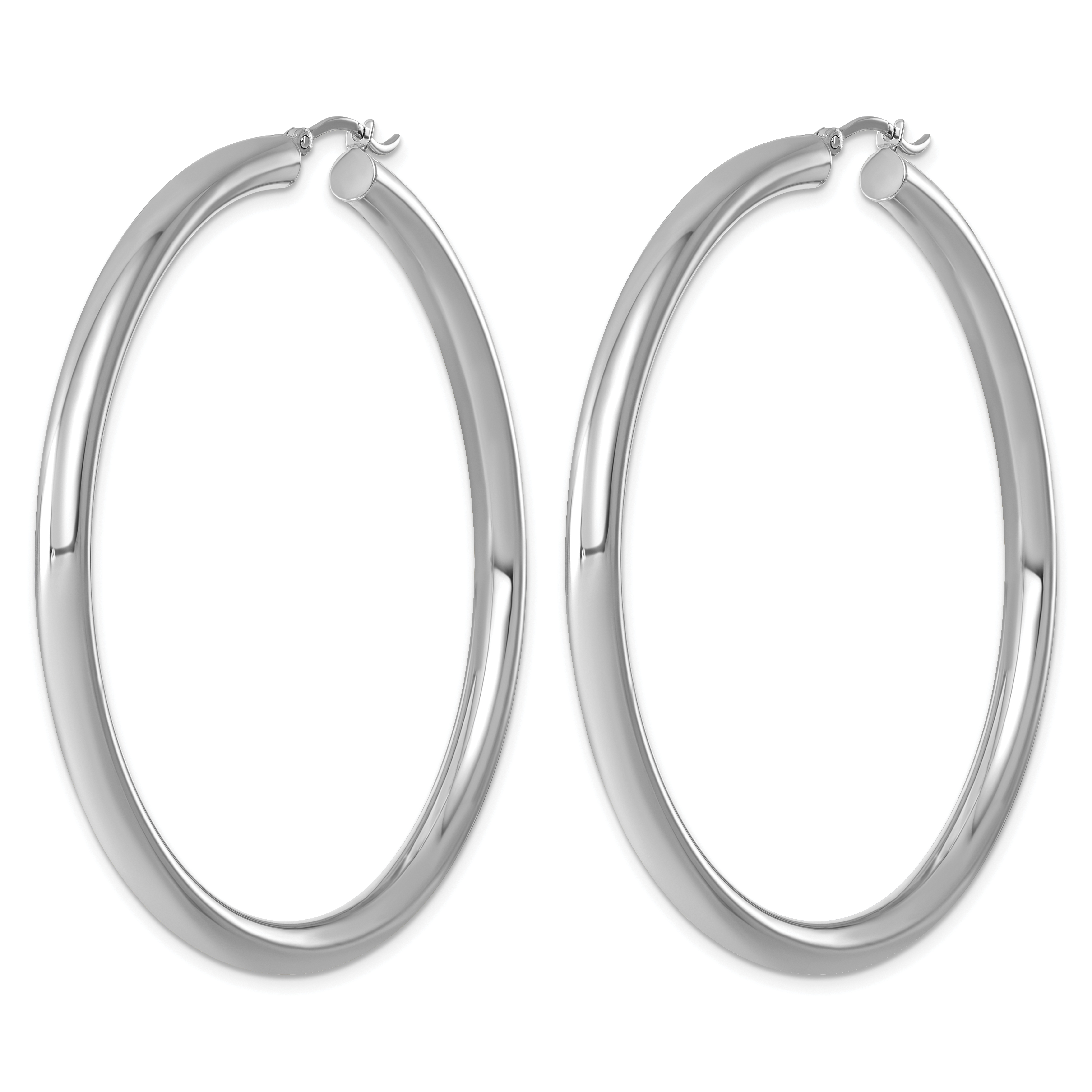  27 mm Sterling Silver 4.0mm Hoop Earrings  Unknown Friendly Weight Sterling Silver - view 63