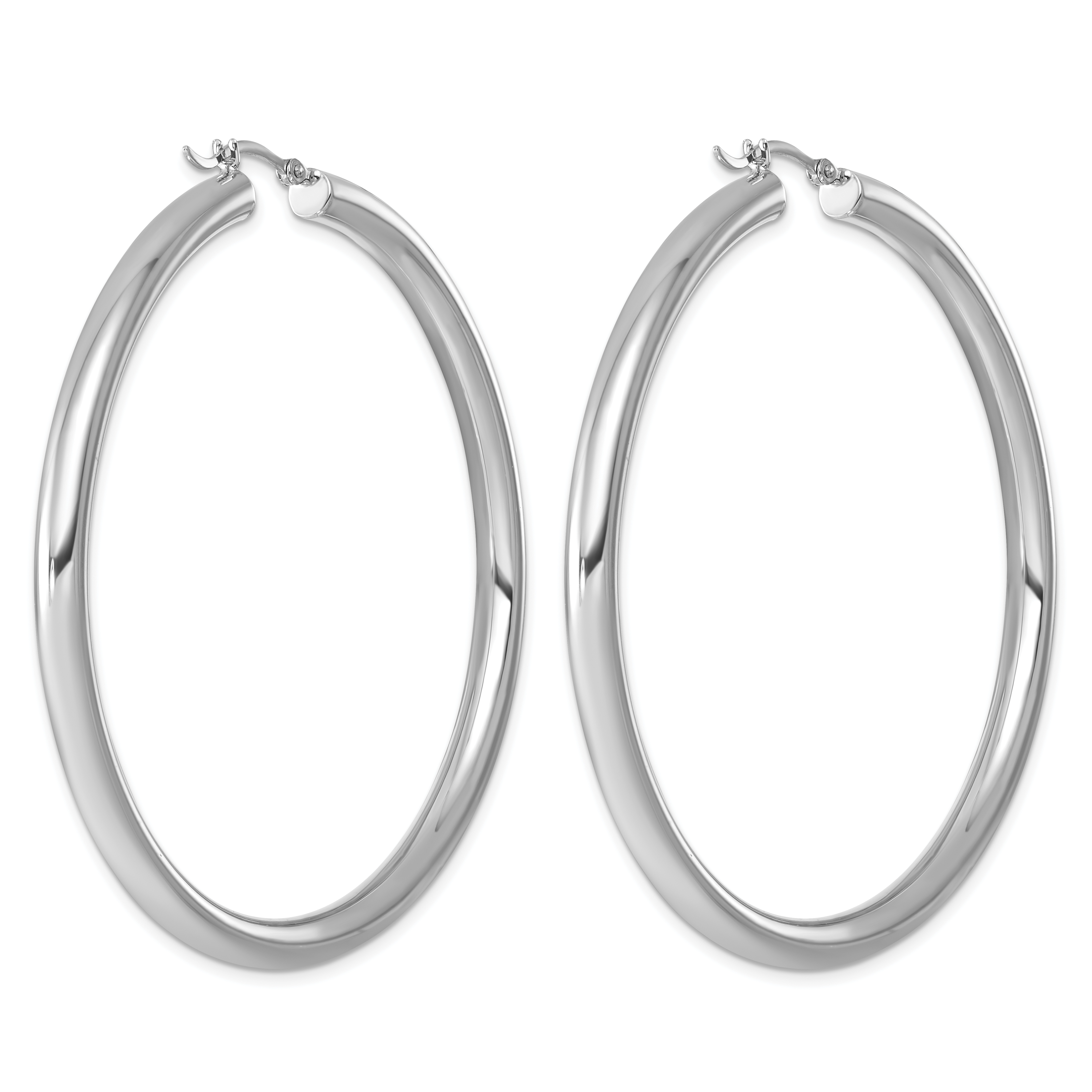  27 mm Sterling Silver 4.0mm Hoop Earrings  Unknown Friendly Weight Sterling Silver - view 65