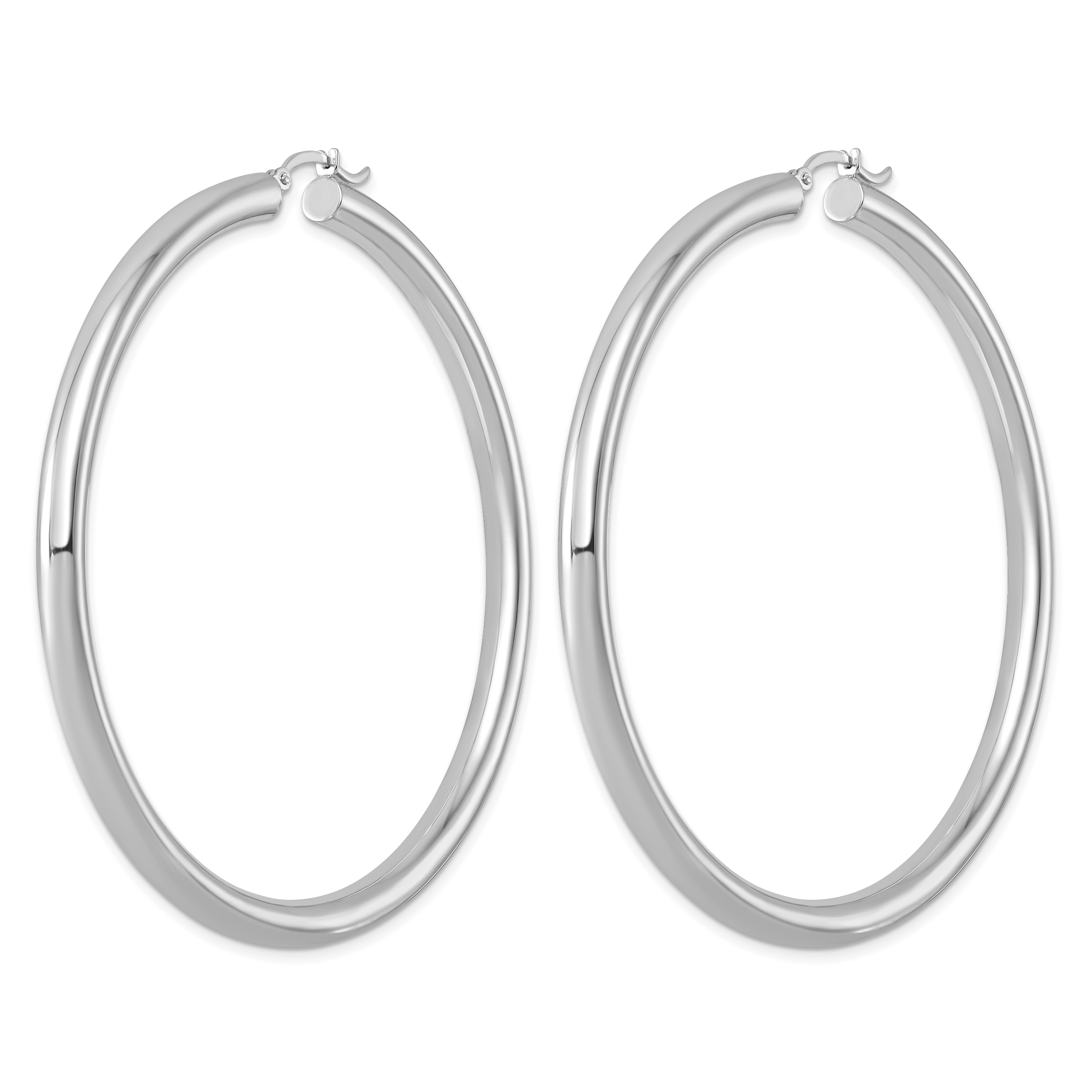  27 mm Sterling Silver 4.0mm Hoop Earrings  Unknown Friendly Weight Sterling Silver - view 72