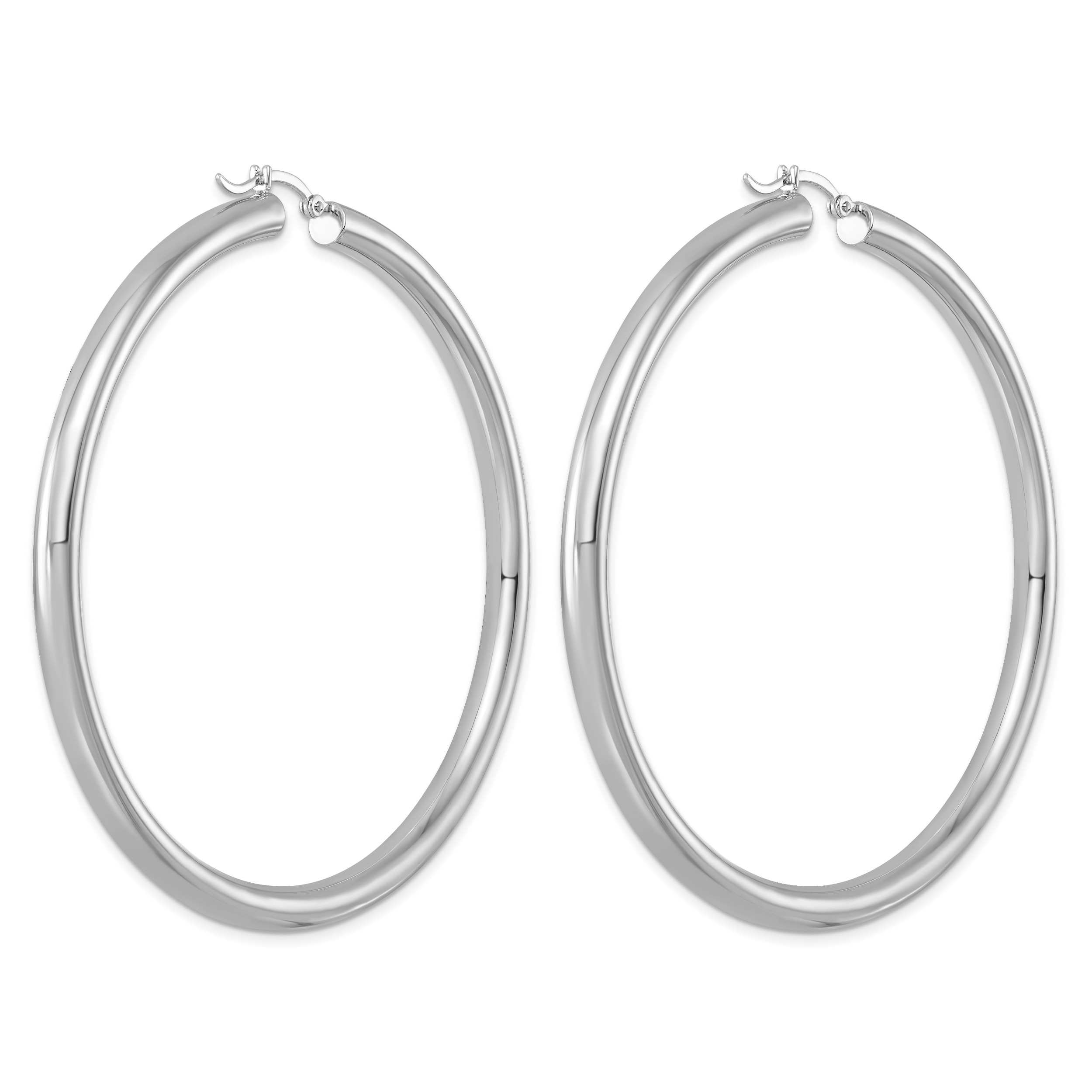  27 mm Sterling Silver 4.0mm Hoop Earrings  Unknown Friendly Weight Sterling Silver - view 74